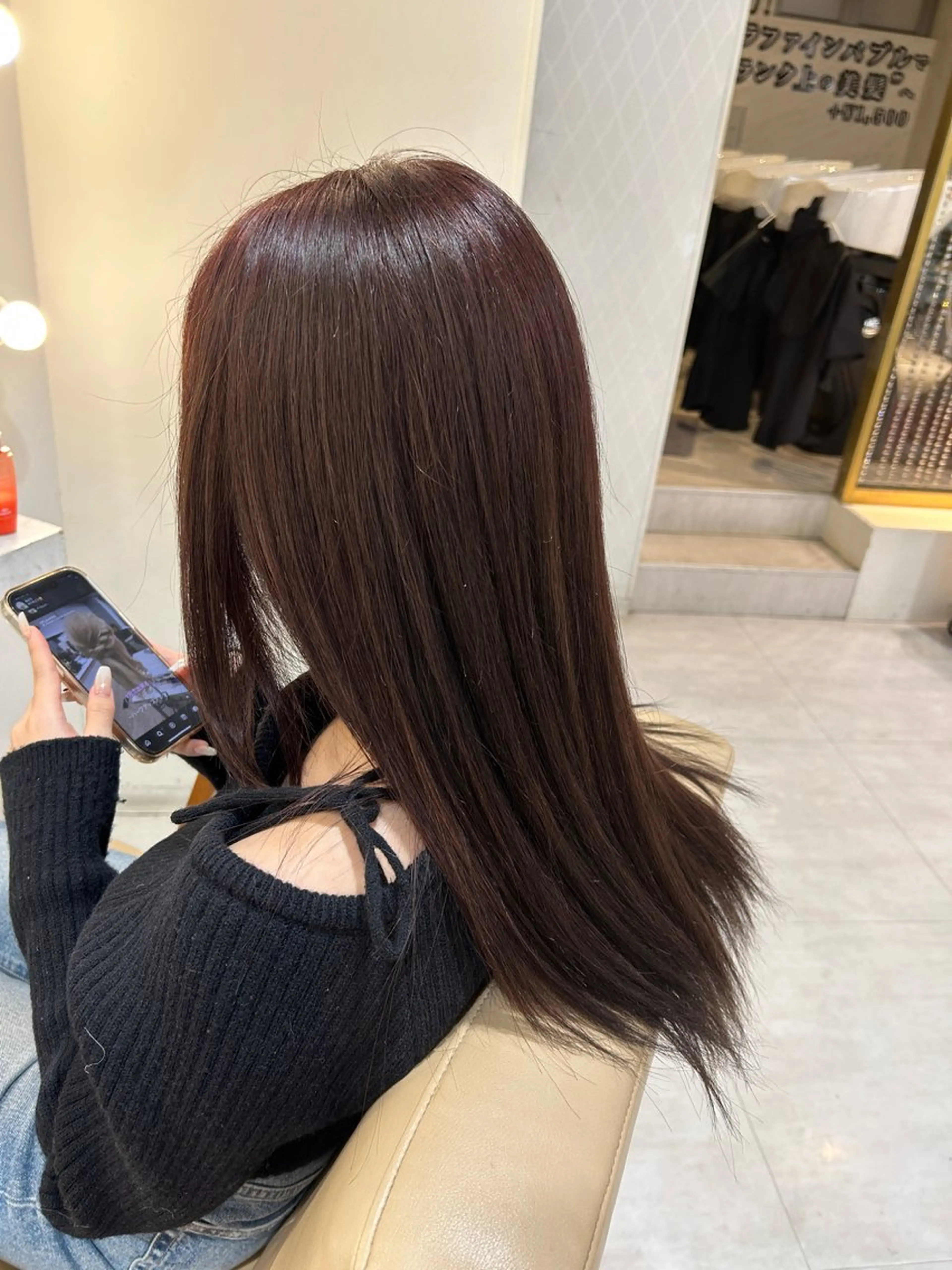 ロング カラー ブリーチ ダブルカラー ブリーチなしカラー レッドカラー 髪質改善 野田阪神/レイヤー/ ハイライト/yuuのヘアスタイル