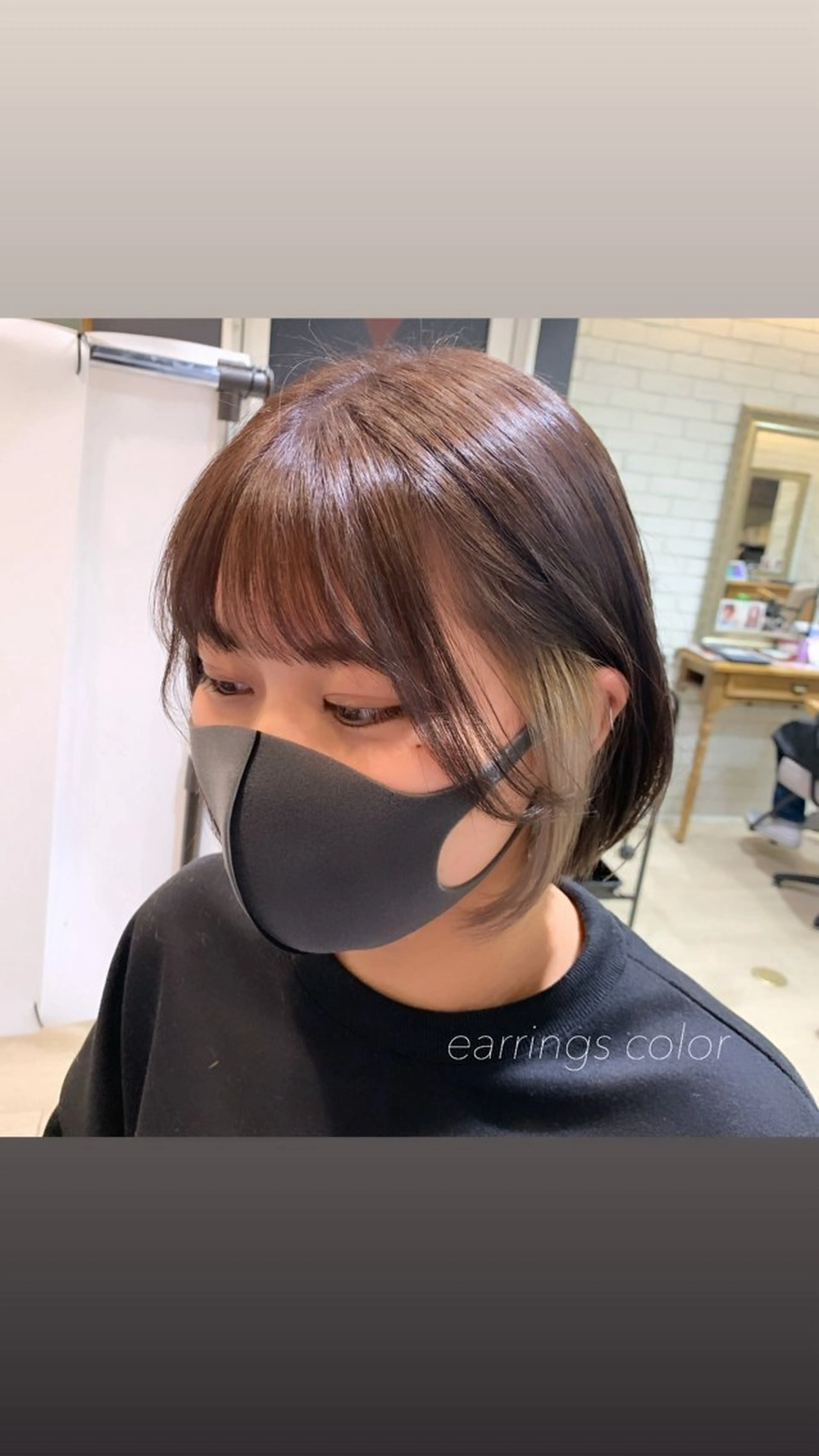 ショート カラー ヘアアレンジ ブリーチ イヤリングカラー ボブ 似合わせカット得意 💛RENA💛のヘアスタイル