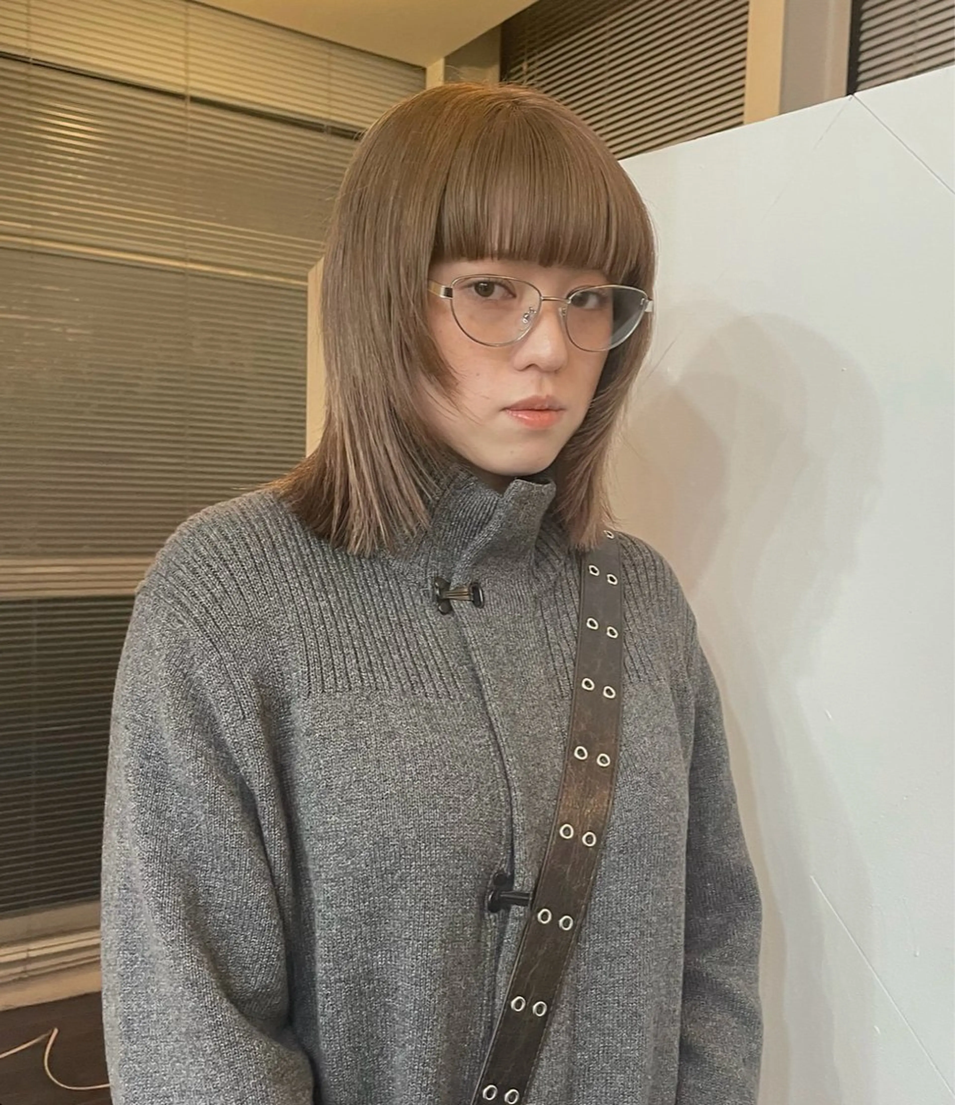 ミディアム カラー 透明感カラー ヘアカラー トリートメント chiharu ボブ/レイヤーのヘアスタイル