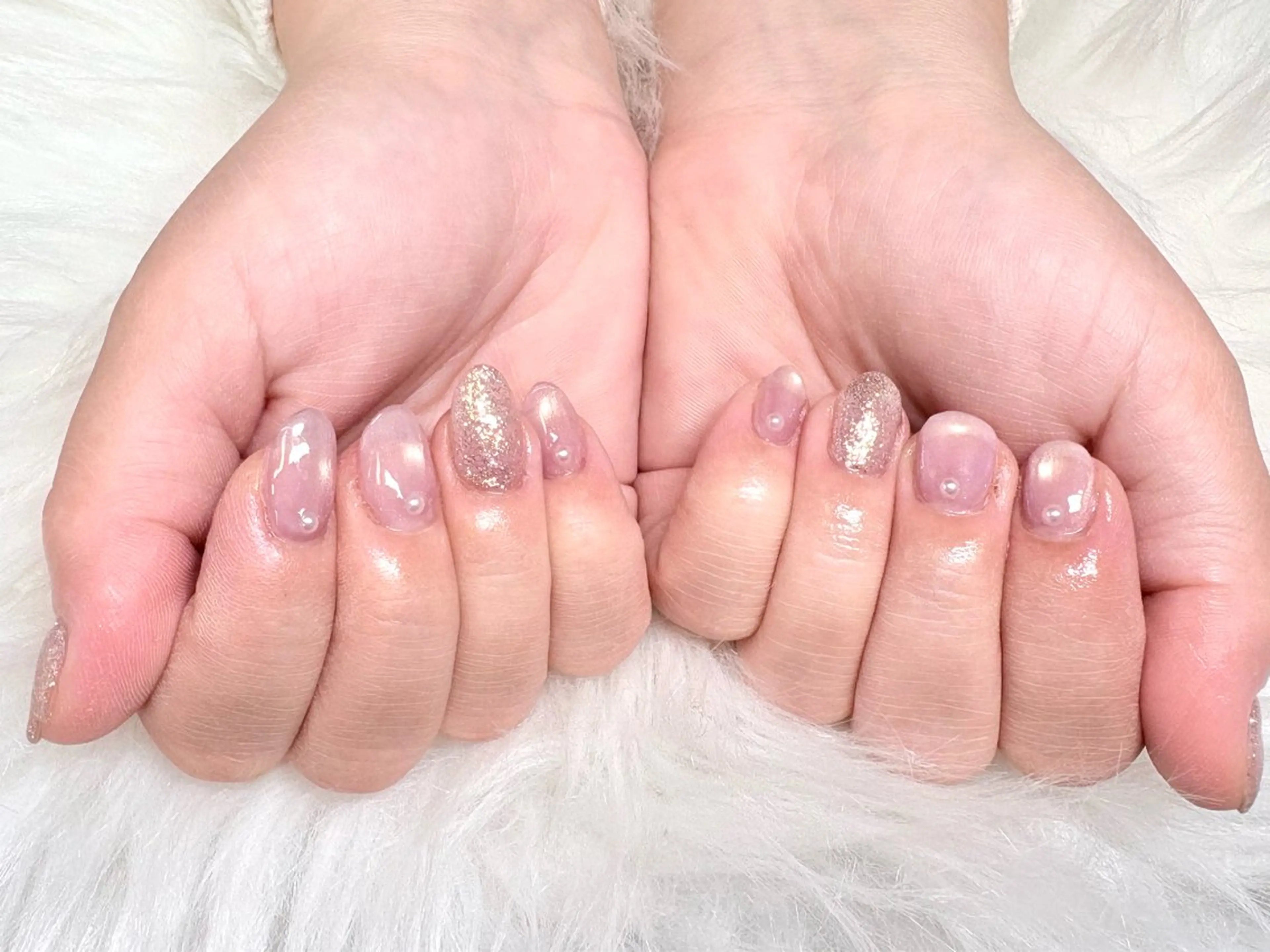 ネイル フラッシュネイル マグネットネイル ハンドネイル Nailsalon Dahliaのネイルデザイン