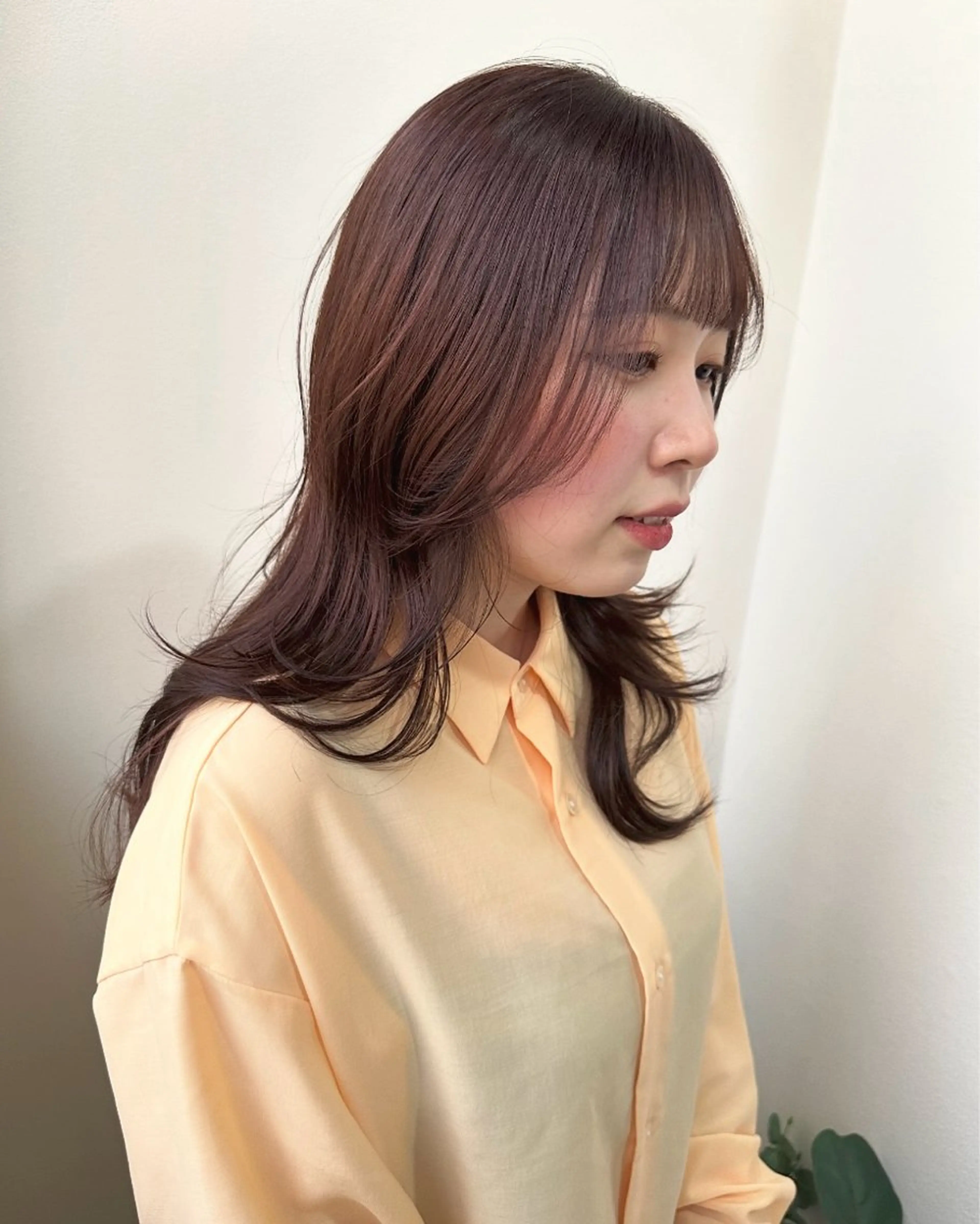 カラー ブラウンカラー ピンクカラー ヘアカラー Sherry/R 三川町　木村祐里奈のヘアスタイル