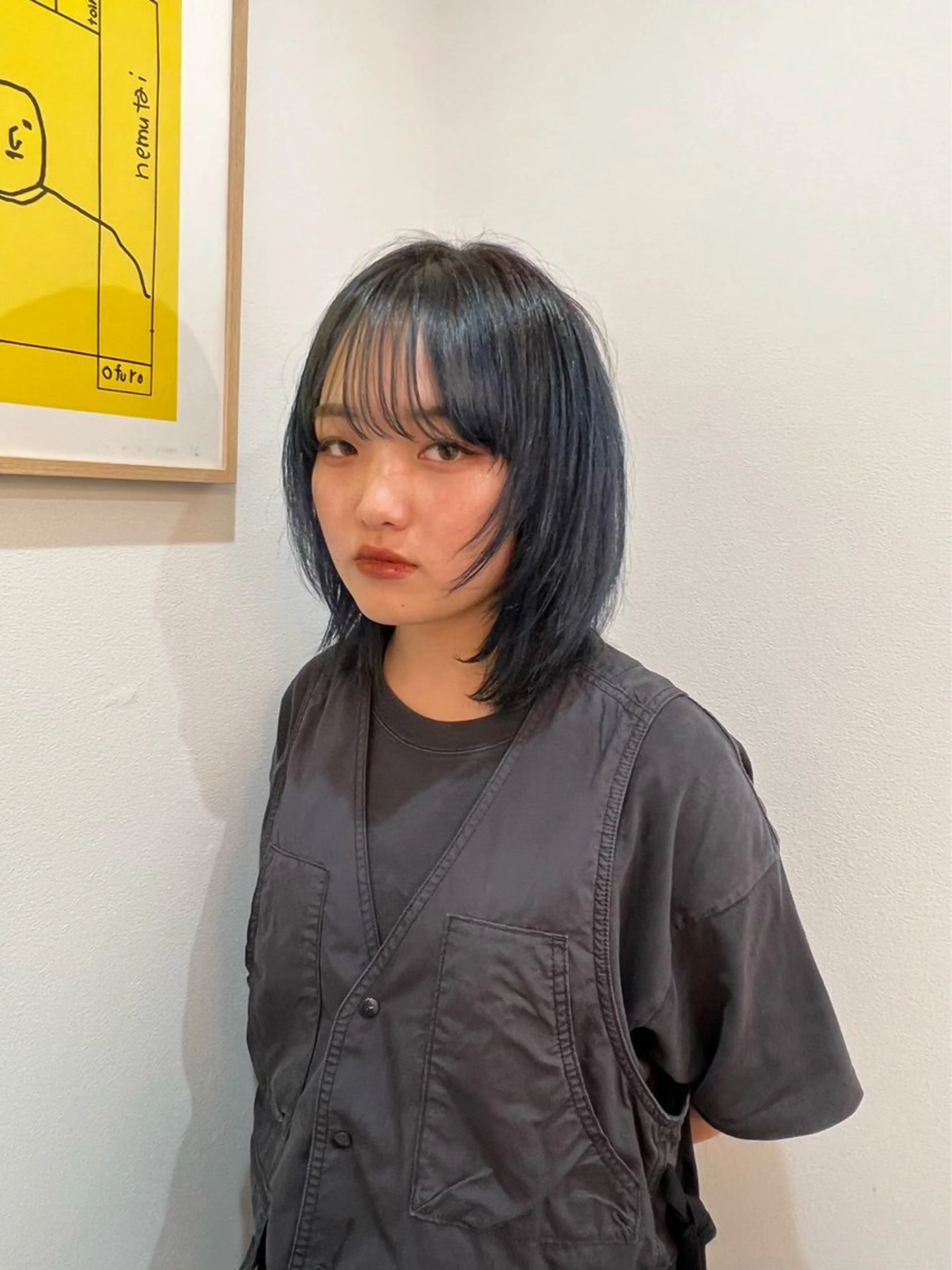 ミディアム カラー レイヤーカット/艶髪 /ストレート/リクトのヘアスタイル