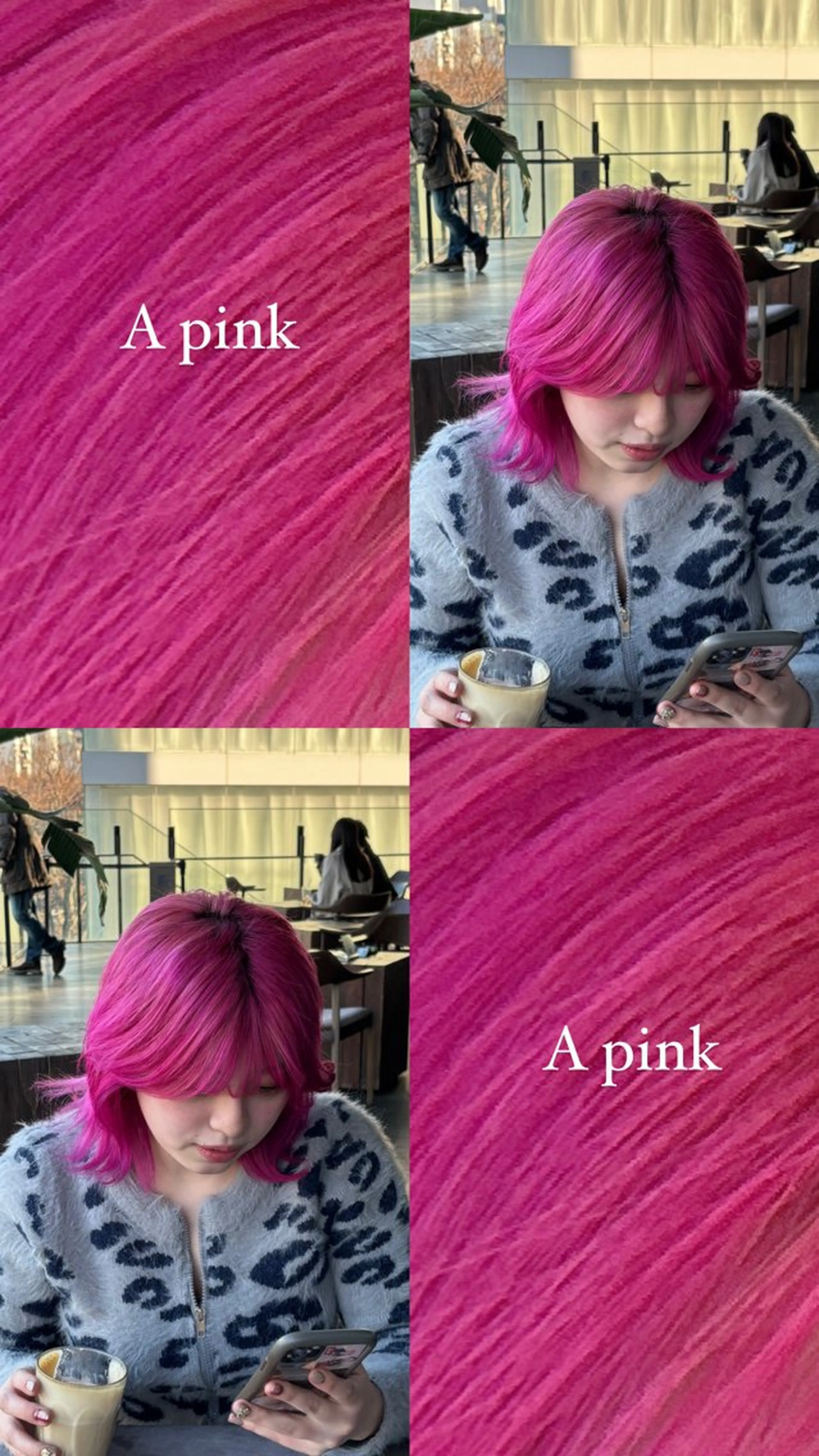 ミディアム カラー ピンクカラー アリヤマ メイカのヘアスタイル