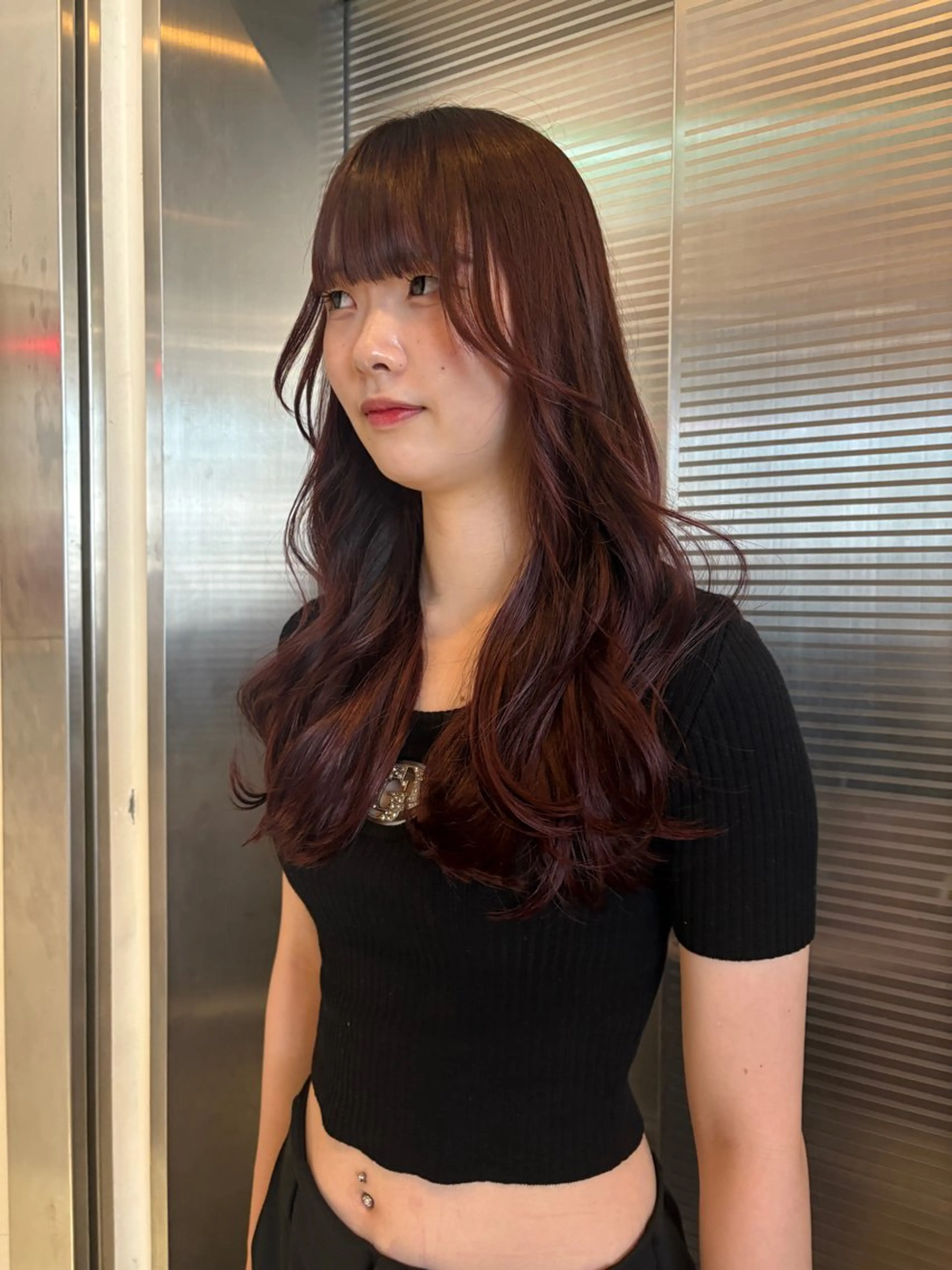 ロング カラー abe yuikaのヘアスタイル