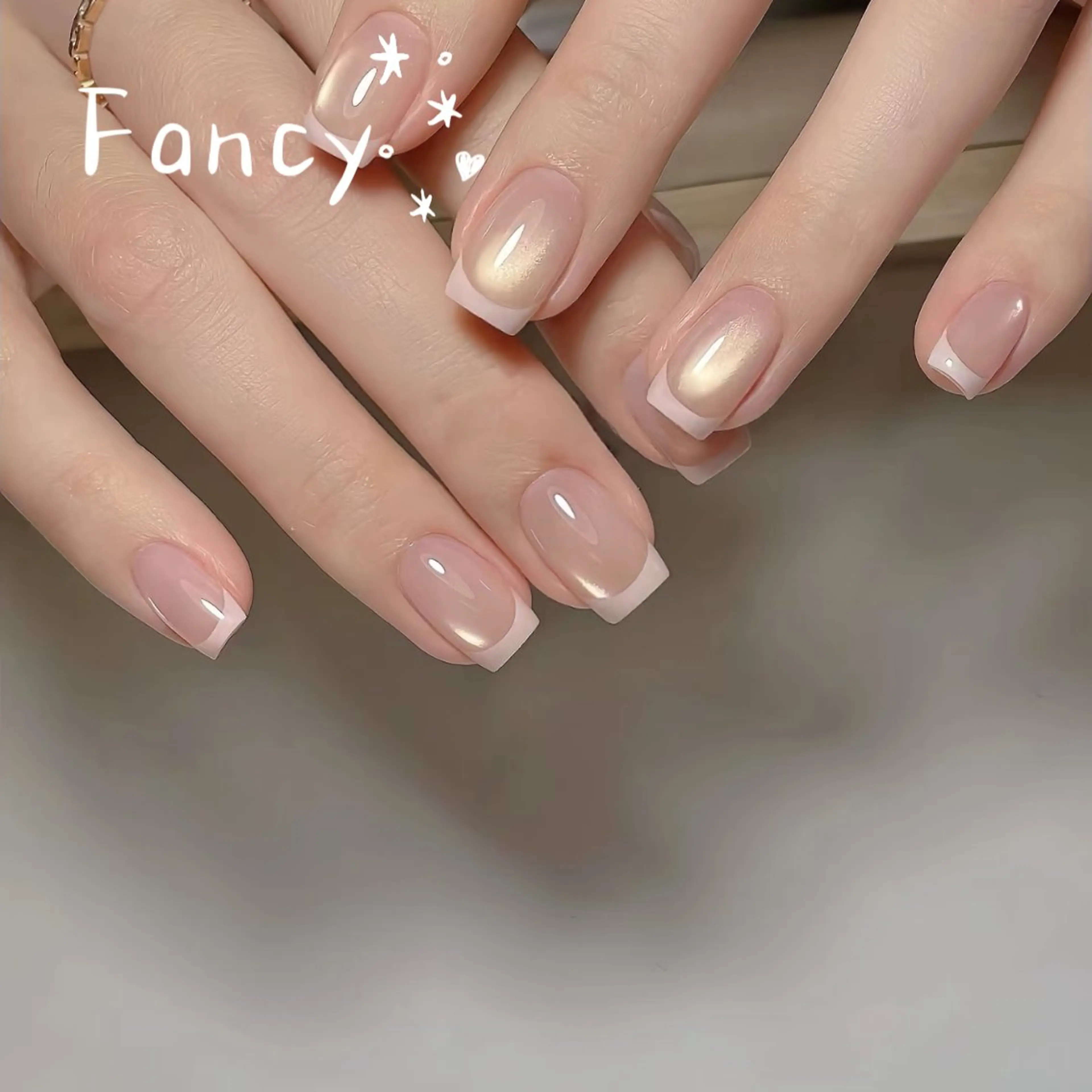 ネイル 長さ出し フットネイル フレンチネイル ガラスフレンチ 韓国ネイル Nailsalon Fancyのネイルデザイン