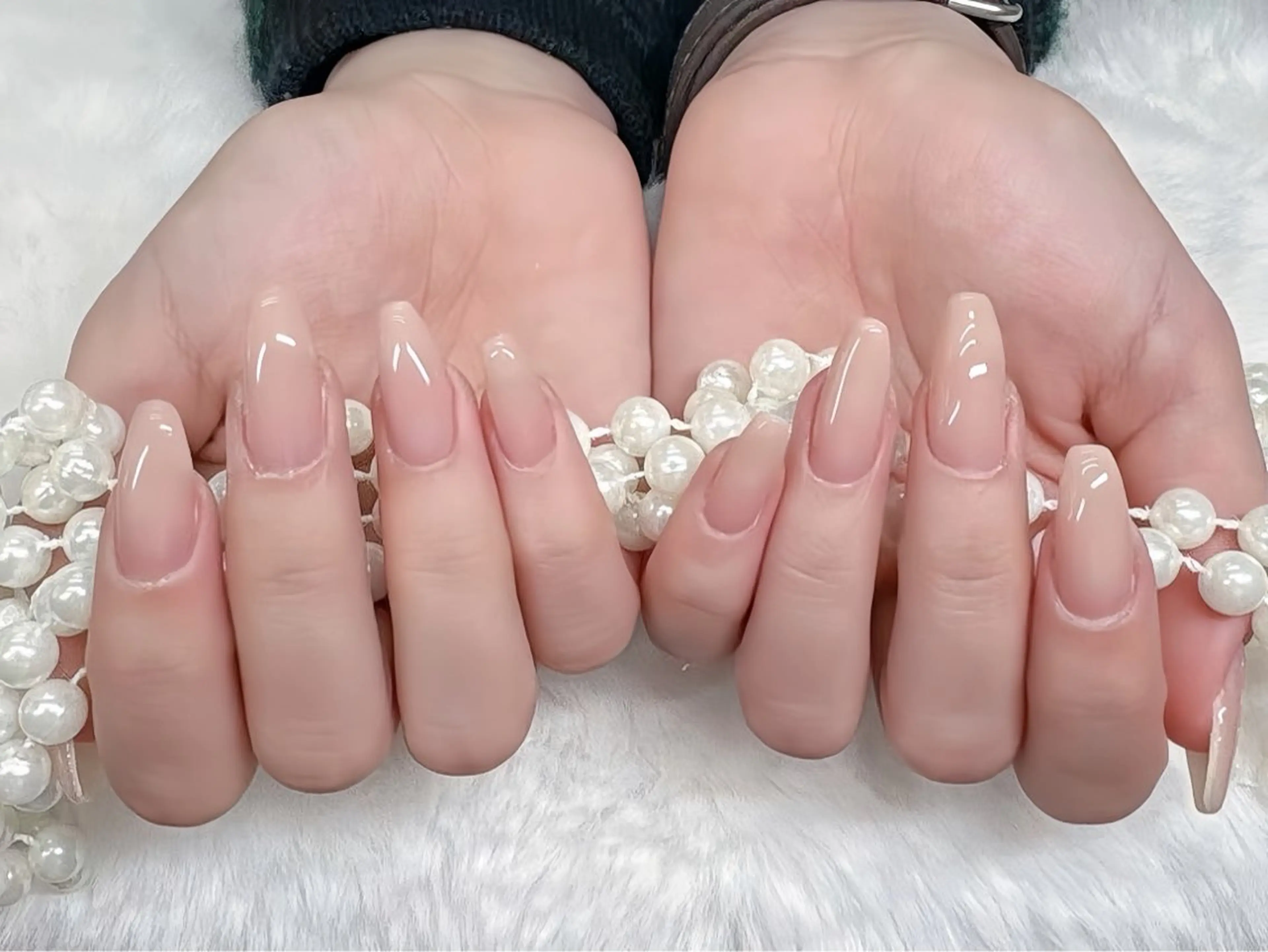 ネイル チークネイル 長さ出し フラッシュネイル フットネイル フレンチネイル ハンドネイル Egao Nail錦糸町店のネイルデザイン