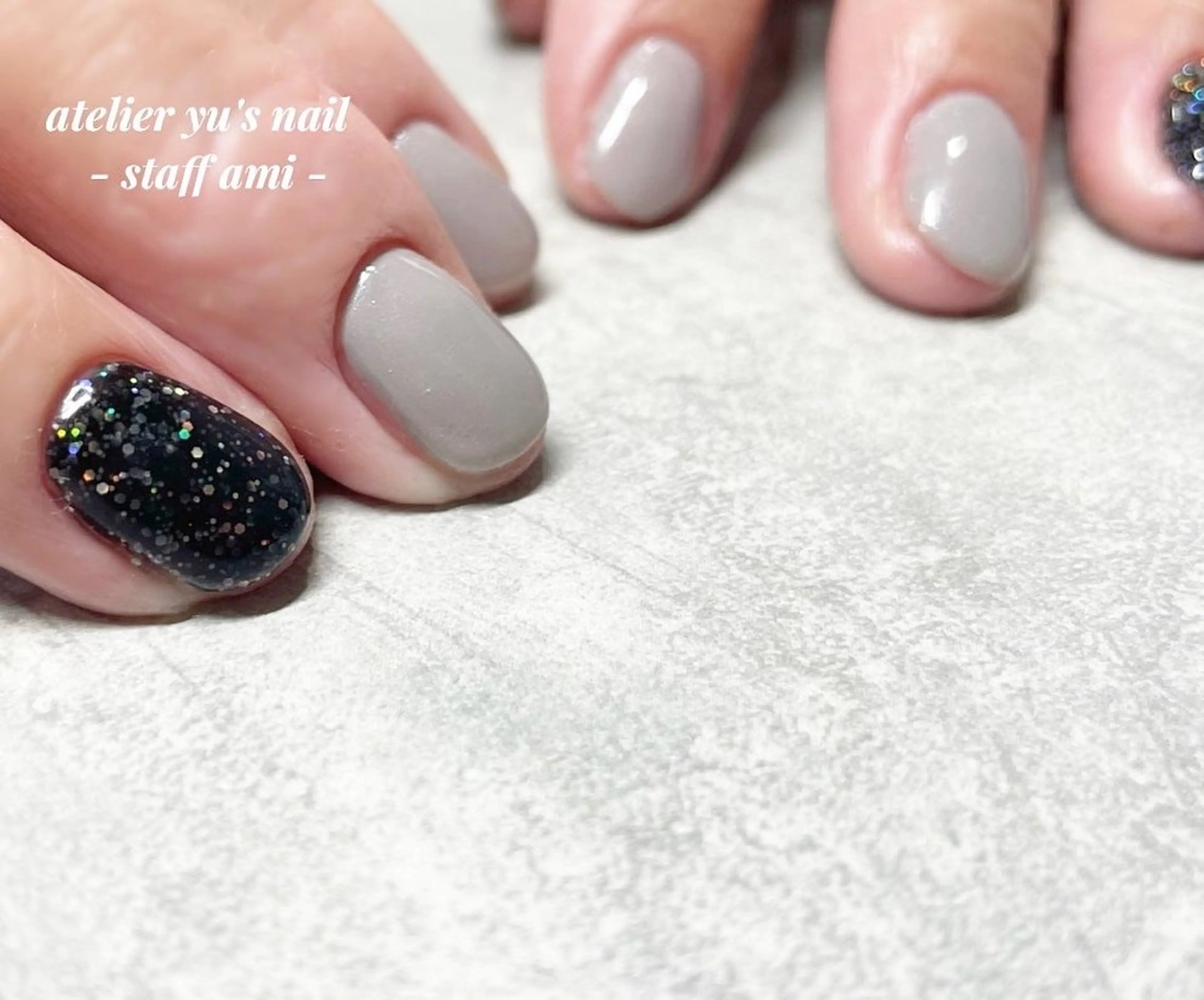 ネイル ラメ(グリッター) ハンドネイル ハンドケア atelier yu's nailのネイルデザイン