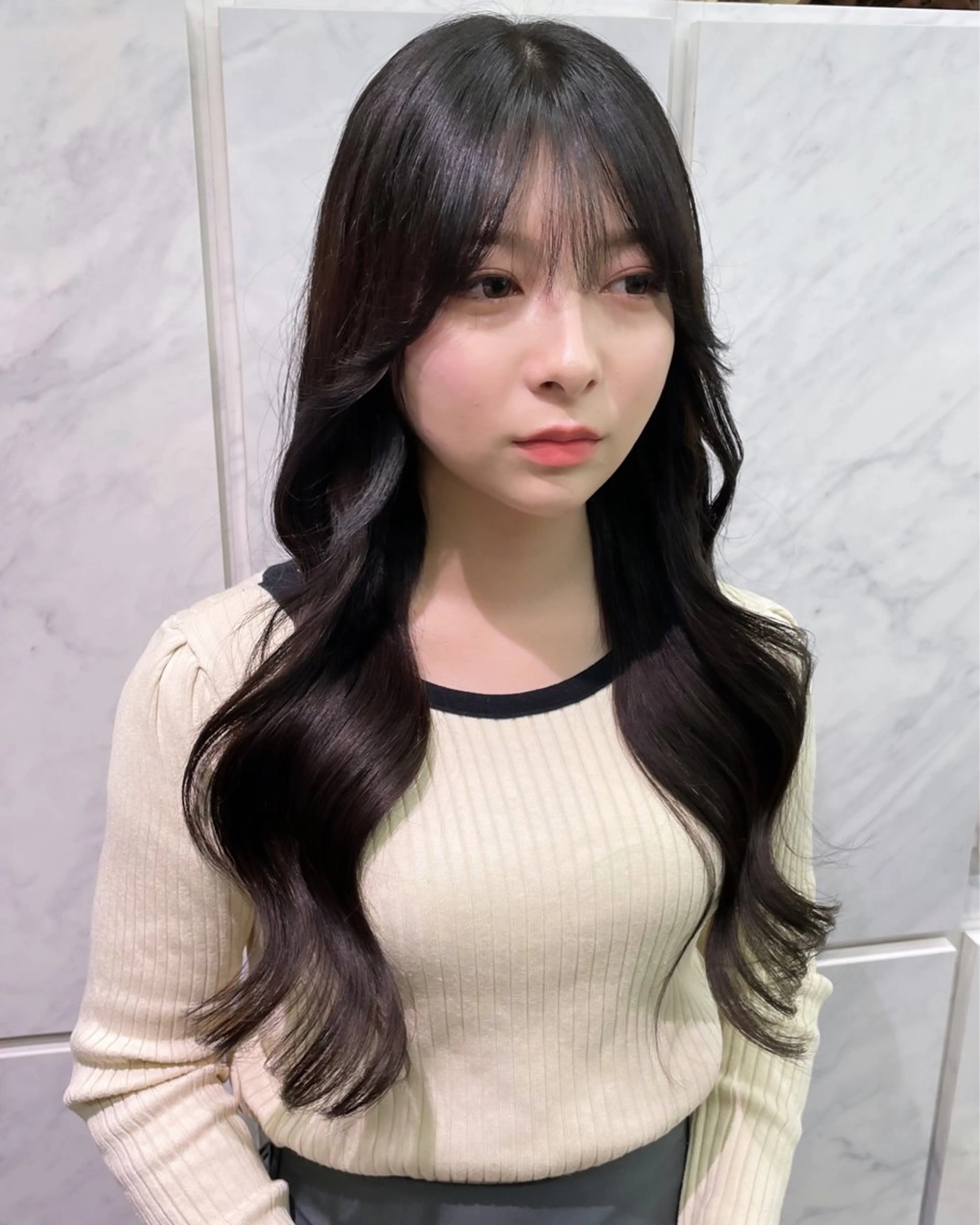 ロング カラー ヘアアレンジ プルエクステ エクステ 韓国風ヘア ロング ヘアカラー エクステ 🎀プルエクステ みまひかる🎀のヘアスタイル