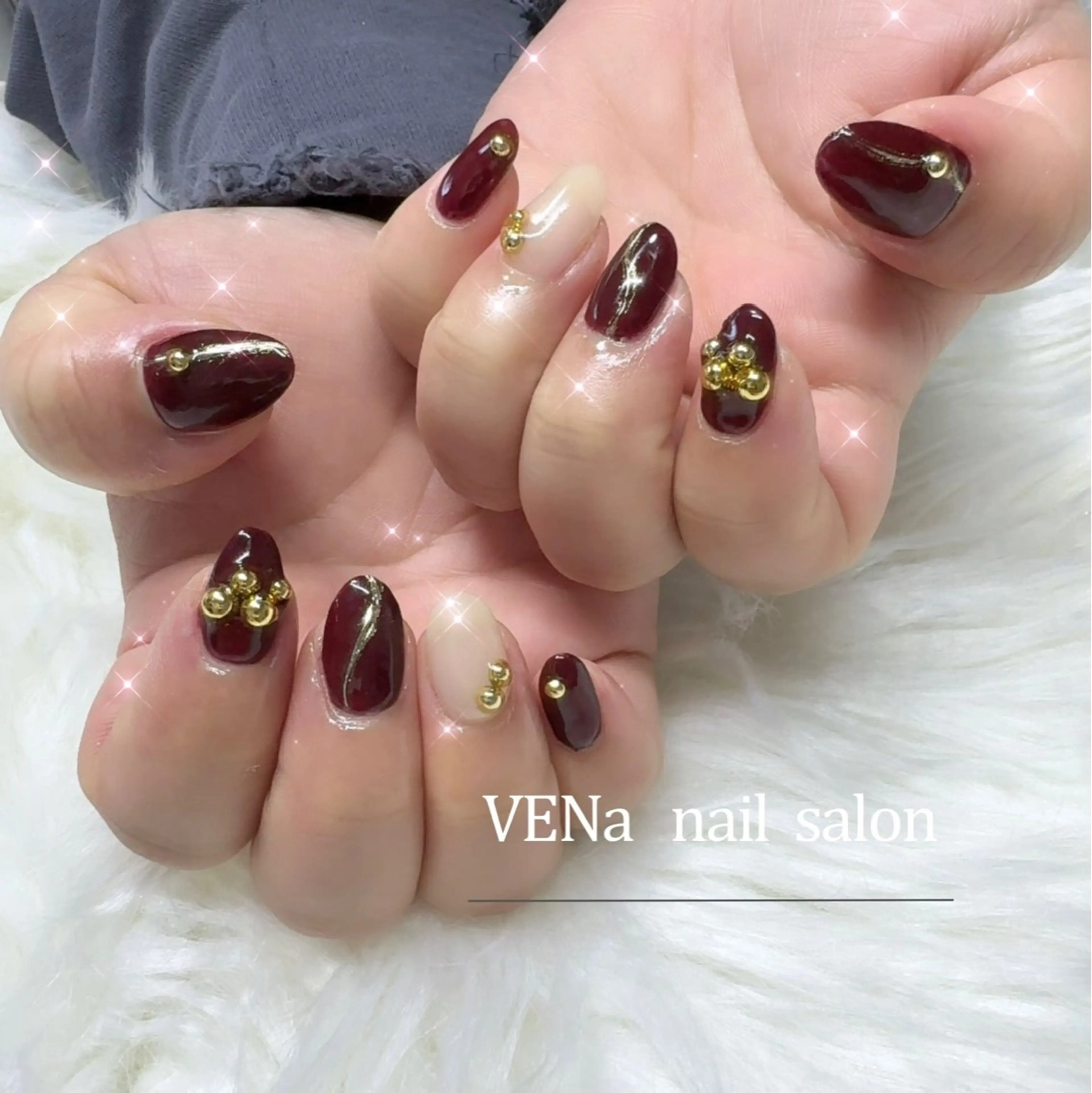 ネイル ボルドー VENa eye＆ nail salonのネイルデザイン