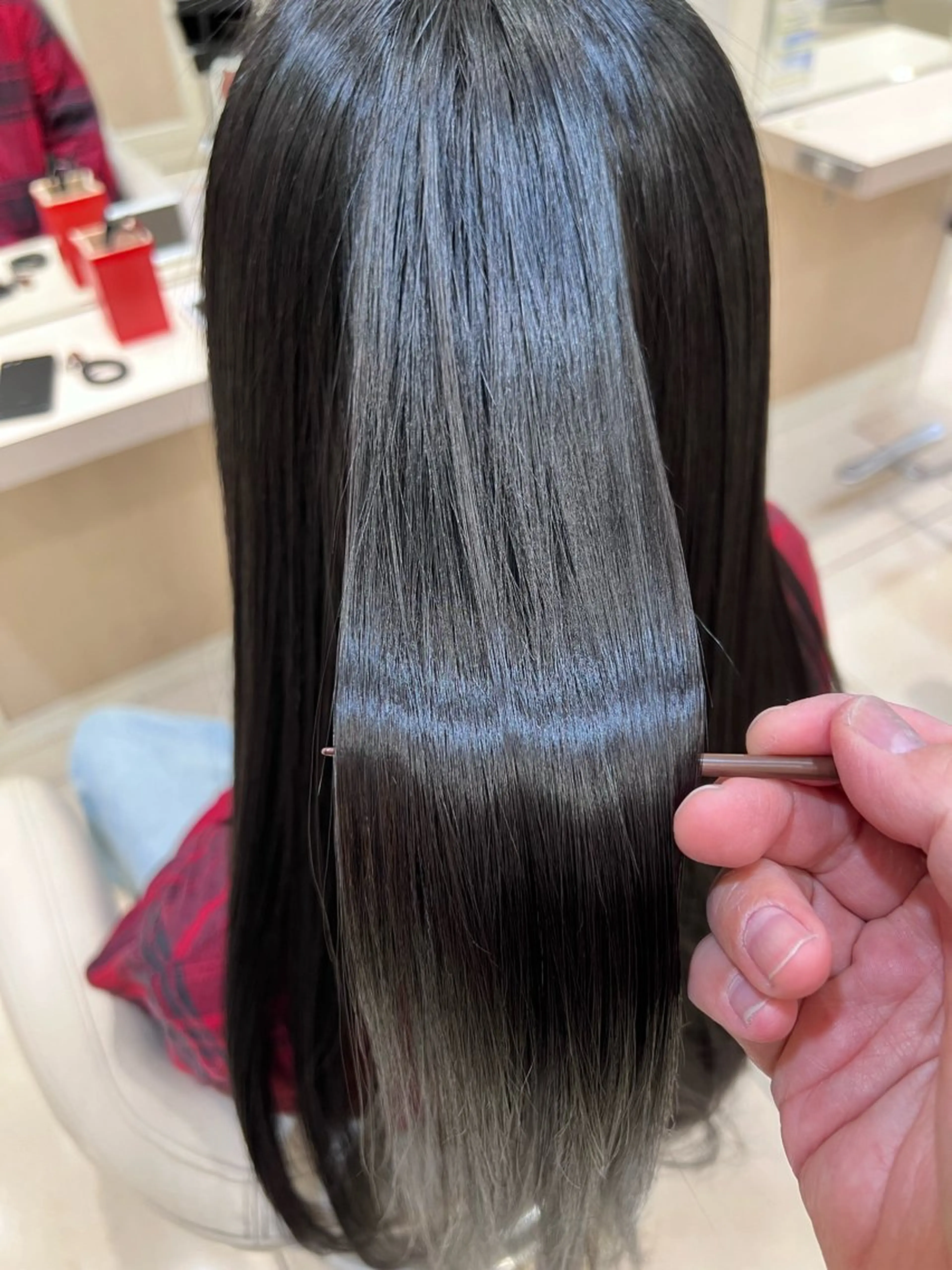 ロング パーマ カット 縮毛矯正 トリートメント 金子 直樹のヘアスタイル