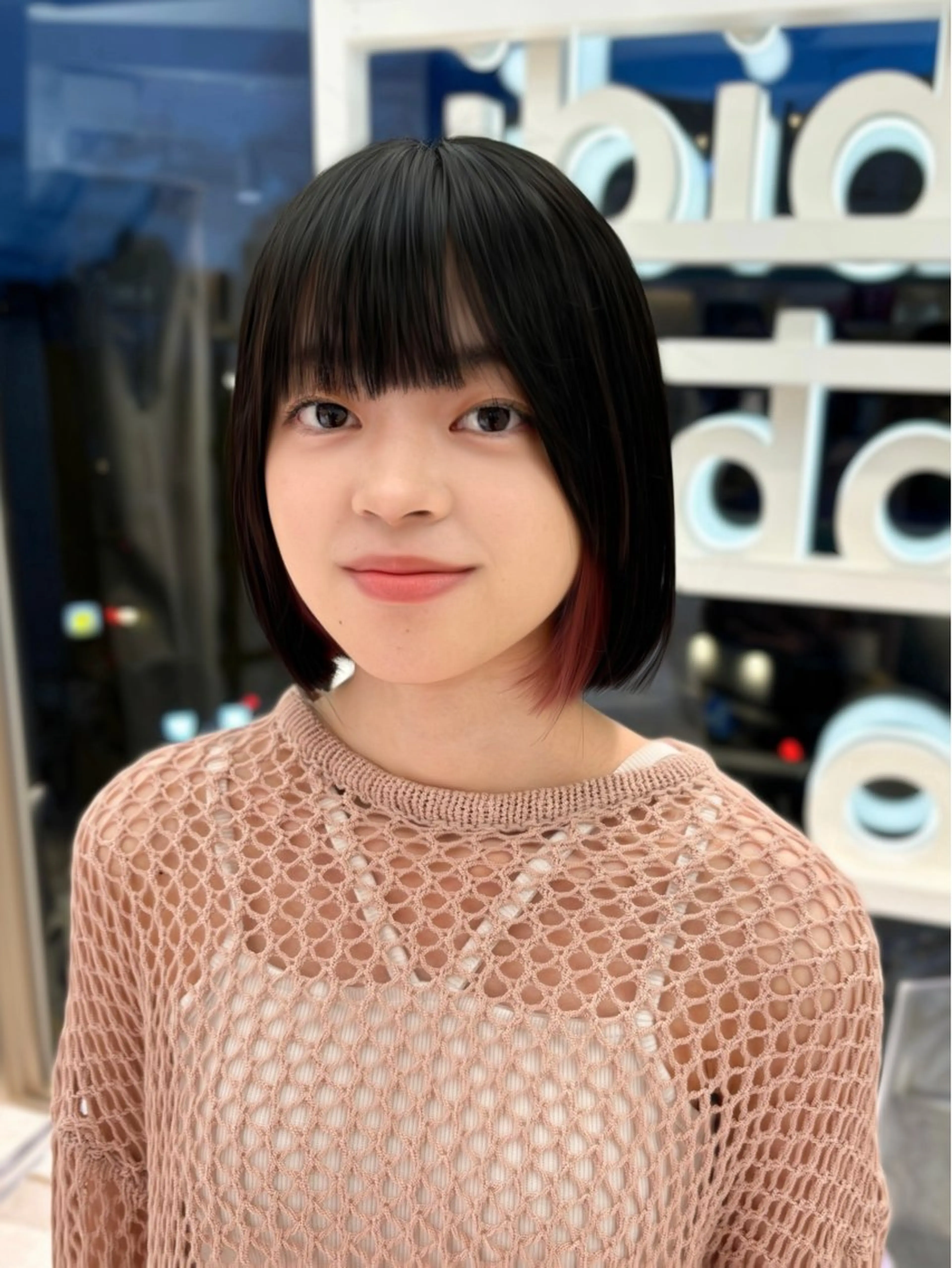 ミディアム カラー ベージュカラー インナーカラー ピンクカラー ピンクベージュ ヘアカラー 💐レイヤー/透明感 カラー💐智口彩香のヘアスタイル