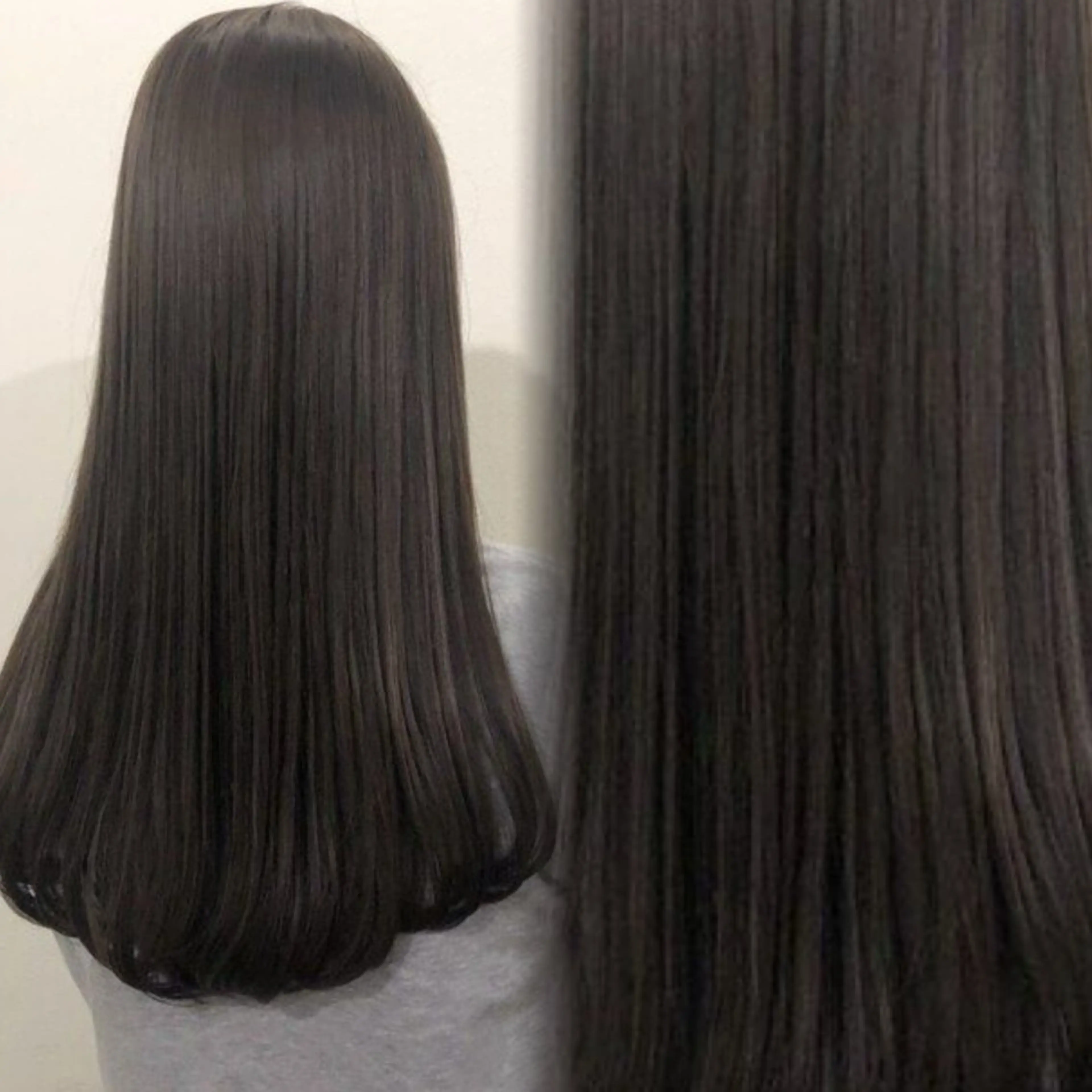 ロング カラー アッシュ アッシュグレー 透明感カラー ヘアカラー 艶髪/韓国ヘア/ 透明感カラー/ トワのヘアスタイル