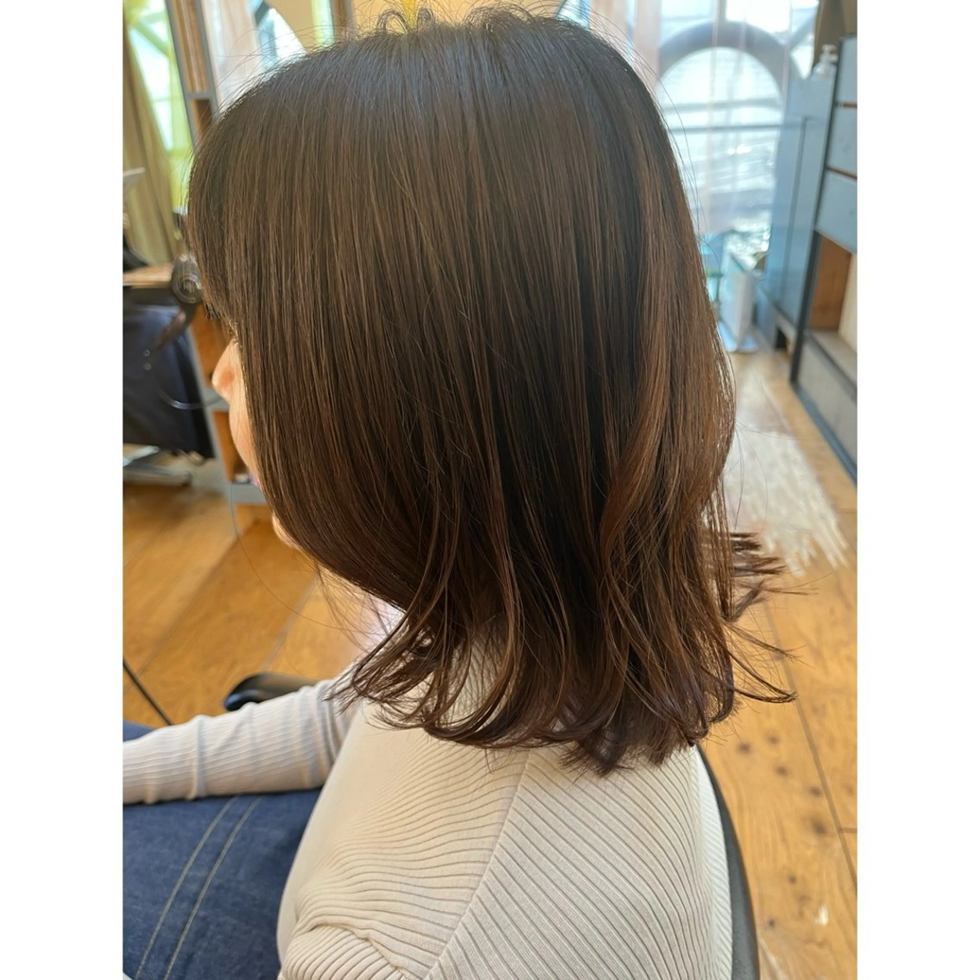 ミディアム カラー カット ヘアカラー トリートメント Lagom なかだのヘアスタイル