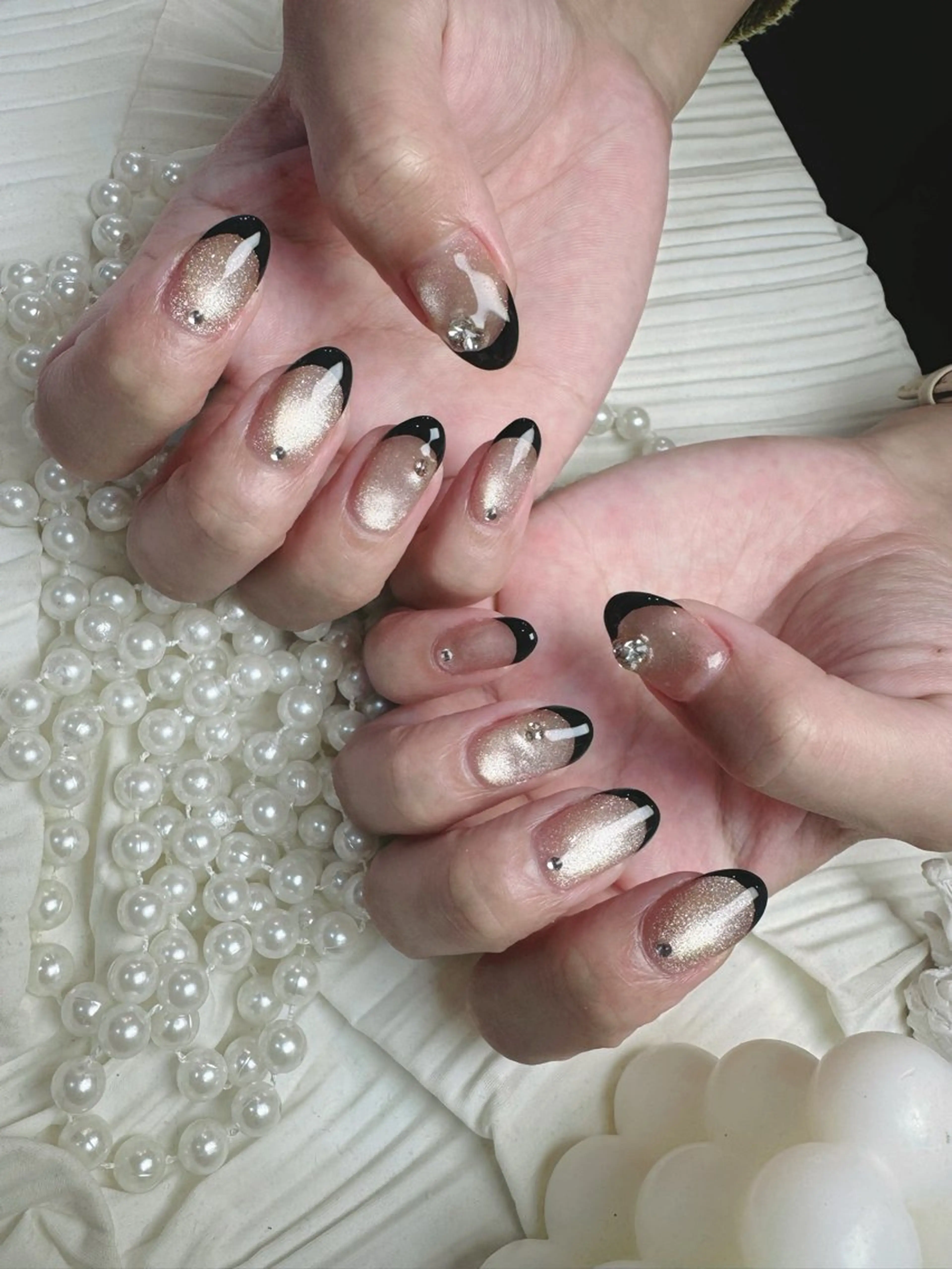 ネイル アートネイル フットネイル ジェルネイル ハート マグネットネイル babarla Nailのネイルデザイン