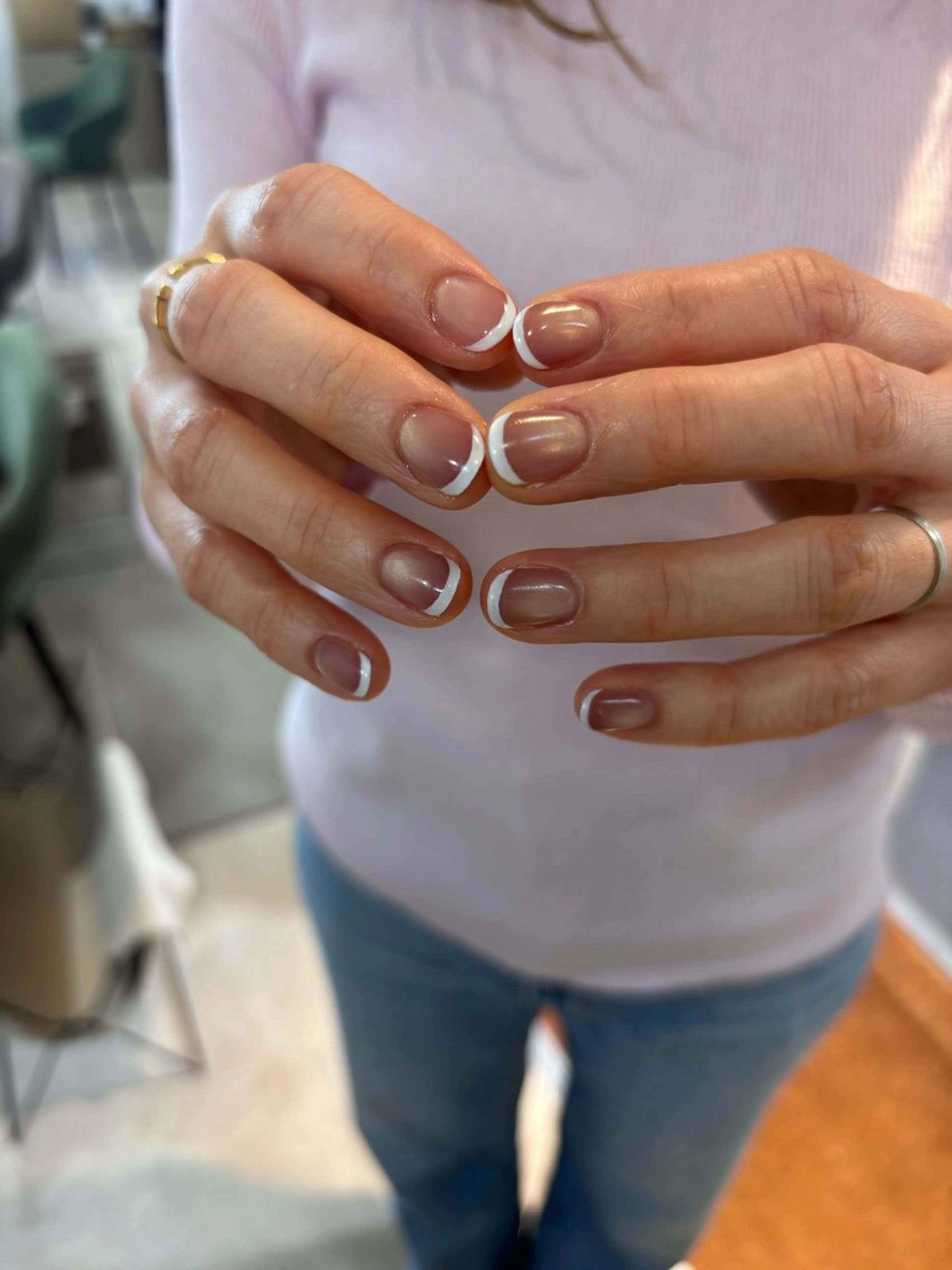 ネイル フレンチネイル マグネットネイル ハンドネイル free'snail N A Oのネイルデザイン