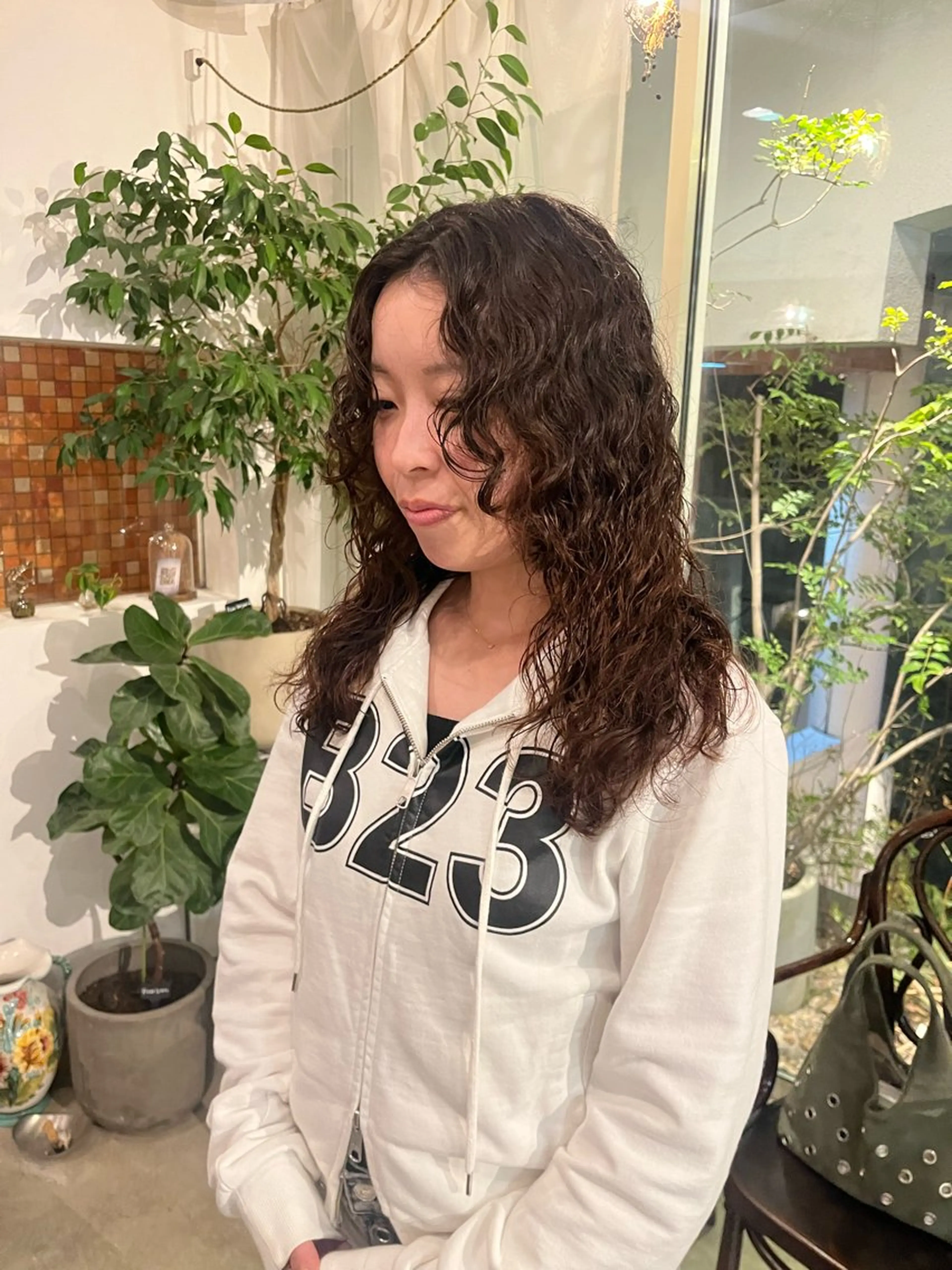 ロング パーマ カット パーマ 柴田 さくらのヘアスタイル