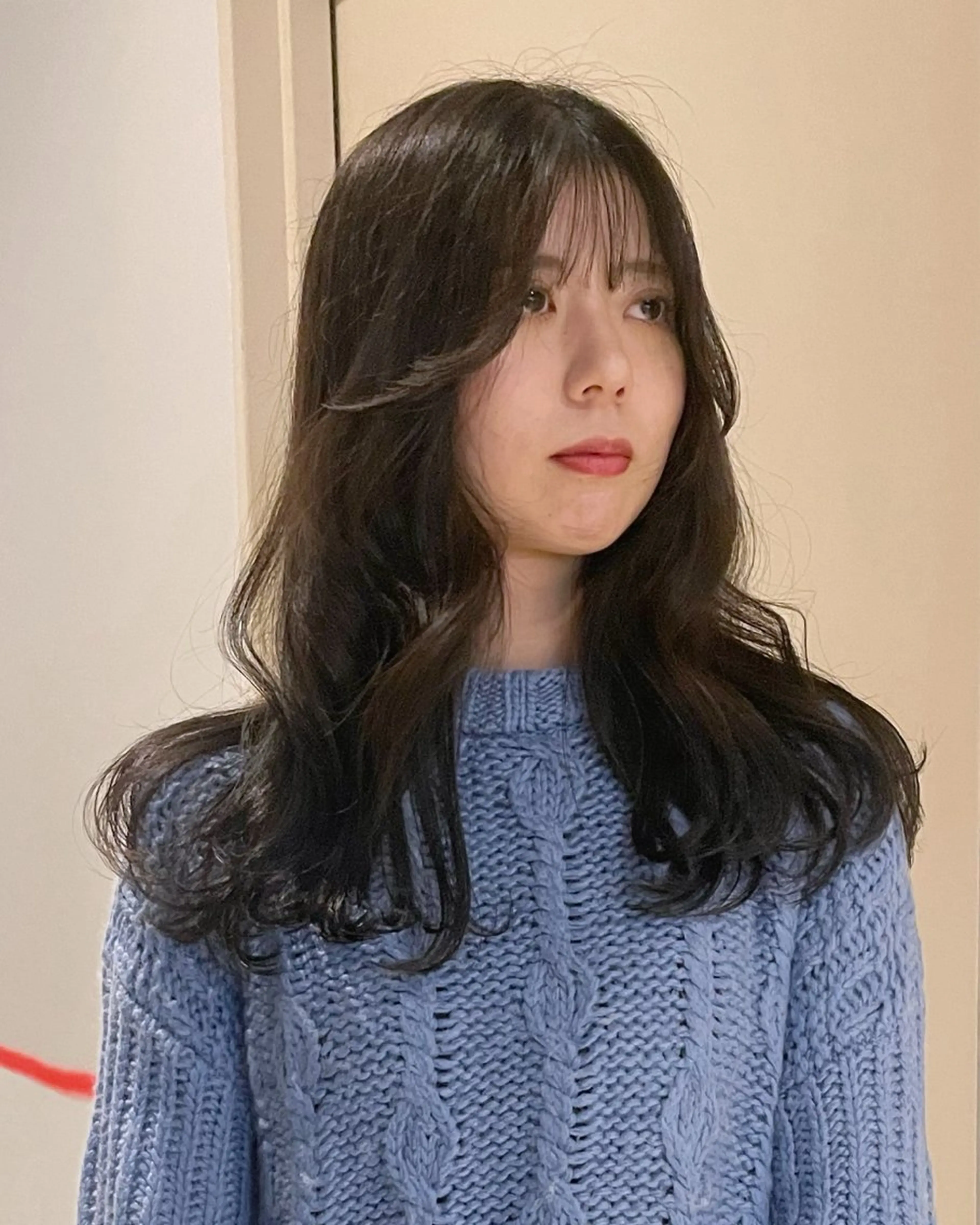 ロング カラー かわい りほのヘアスタイル