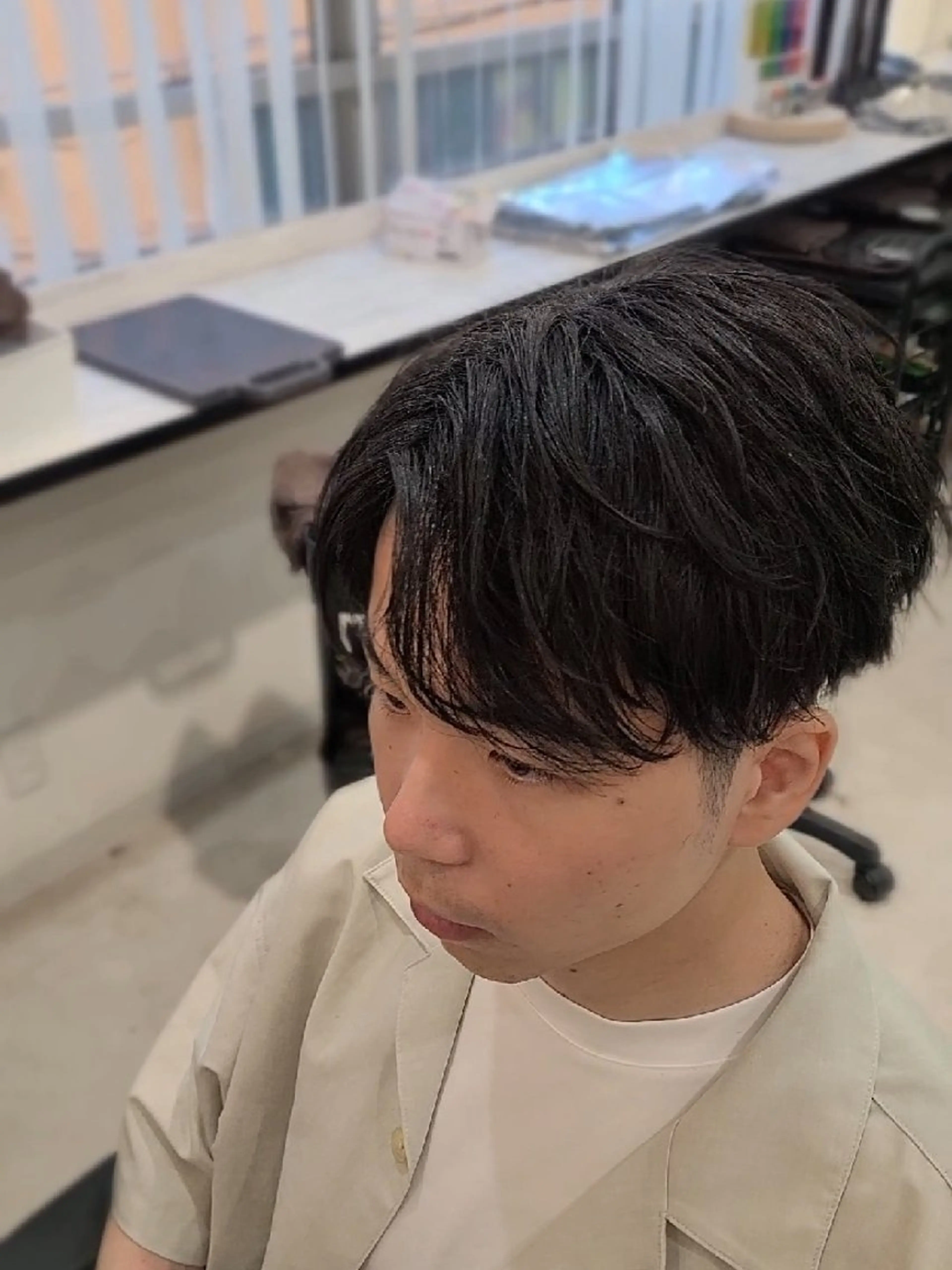 メンズ アップバング カット ヘアセット LEN名古屋/パーマ 海外ヘア/メンズ特化のヘアスタイル