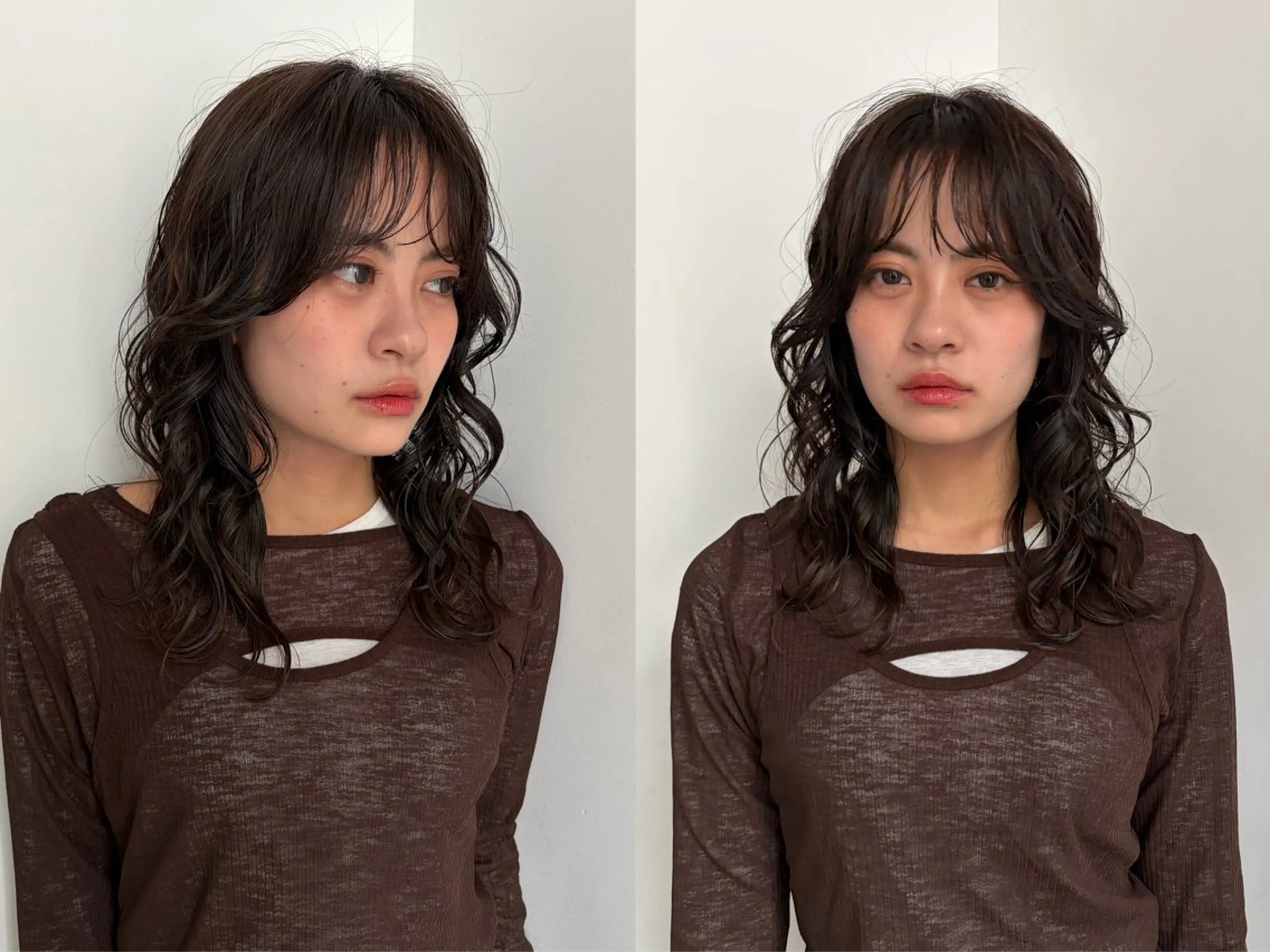 パーマ 横浜 ミディアムパーマのヘアスタイル