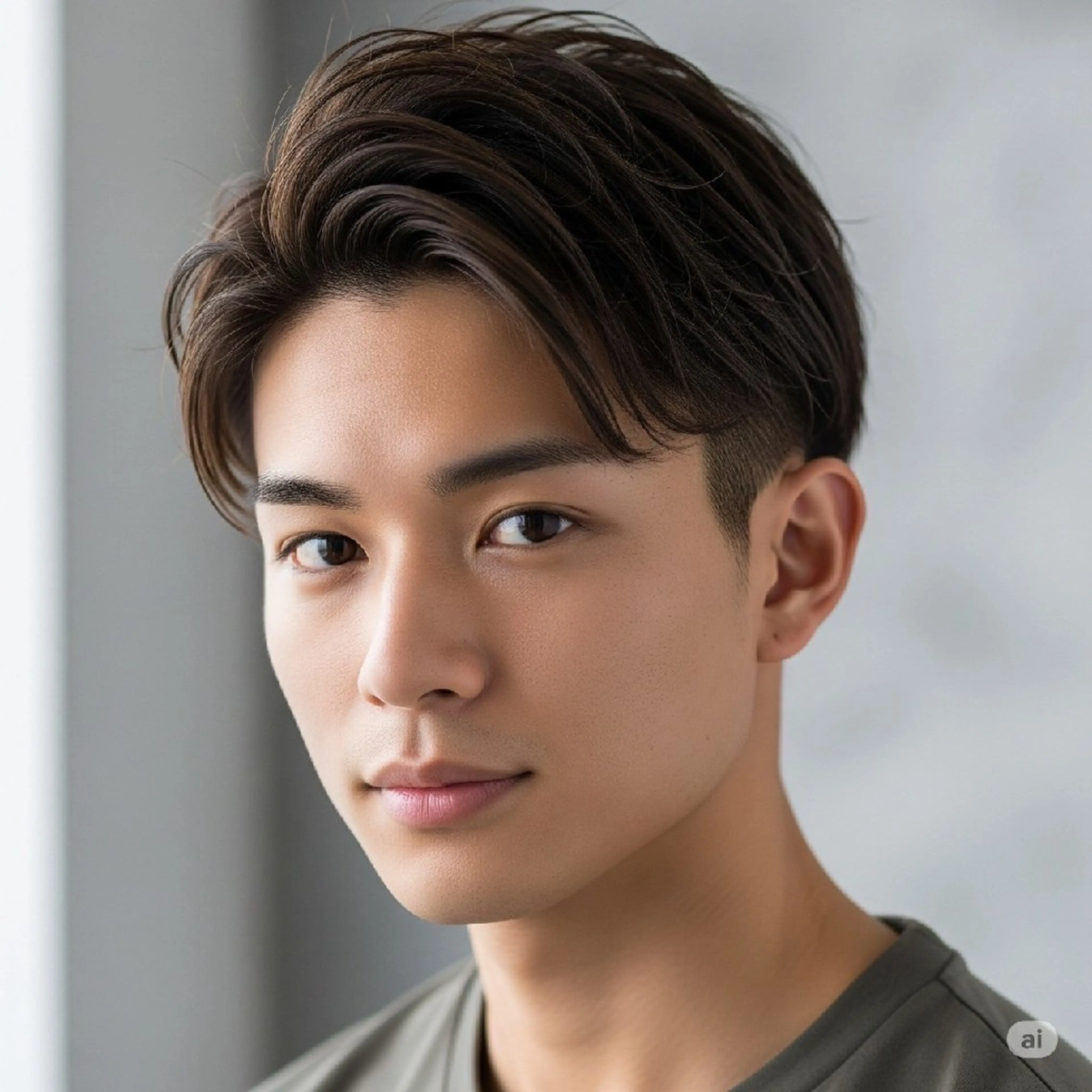 パーマ メンズ メンズパーマ 七三 カット パーマ 本田 圭輔のヘアスタイル