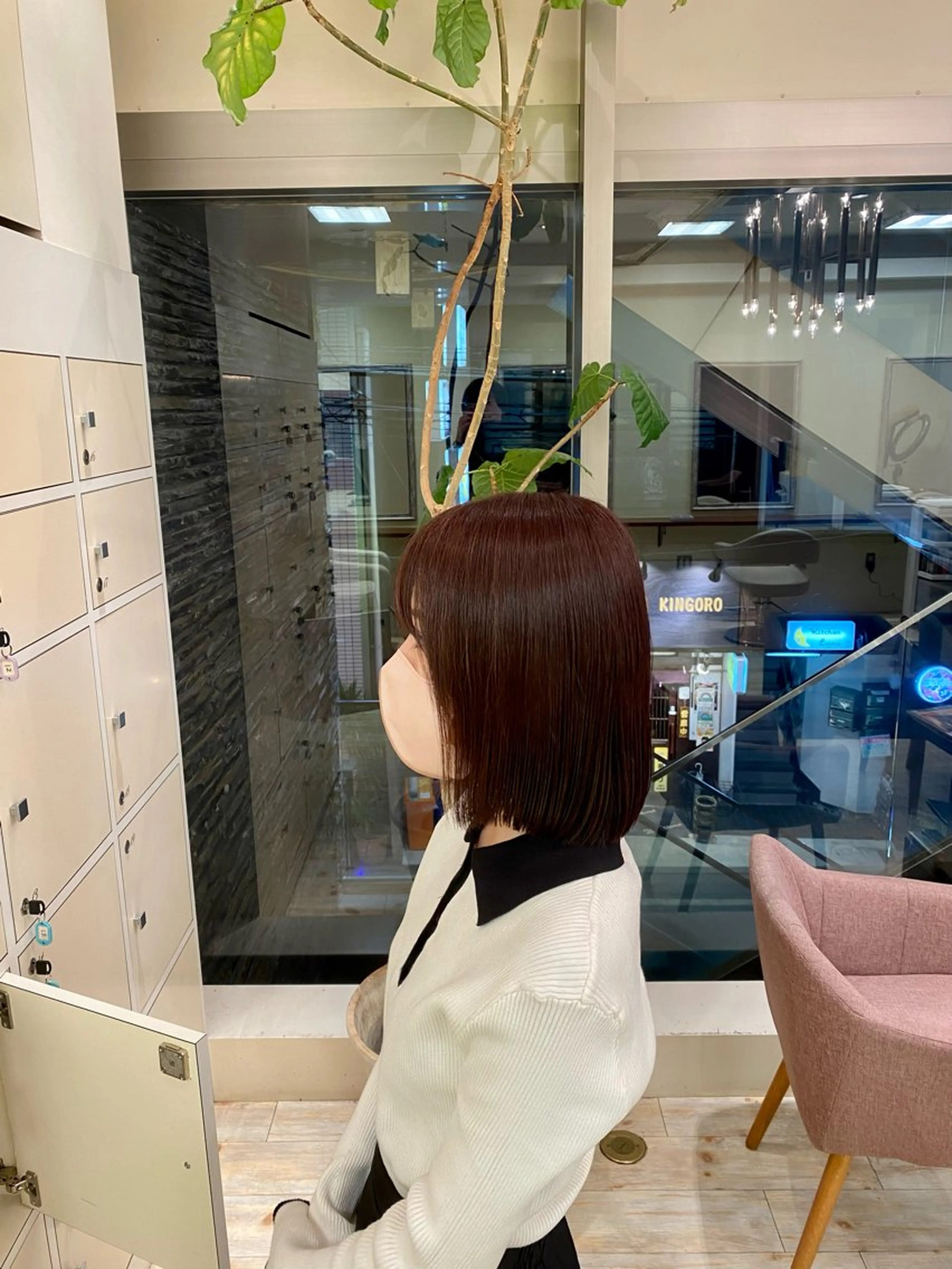 ミディアム カラー アッシュ パープルカラー 【質感調整】 🫧【艶髪】石井佑弥のヘアスタイル
