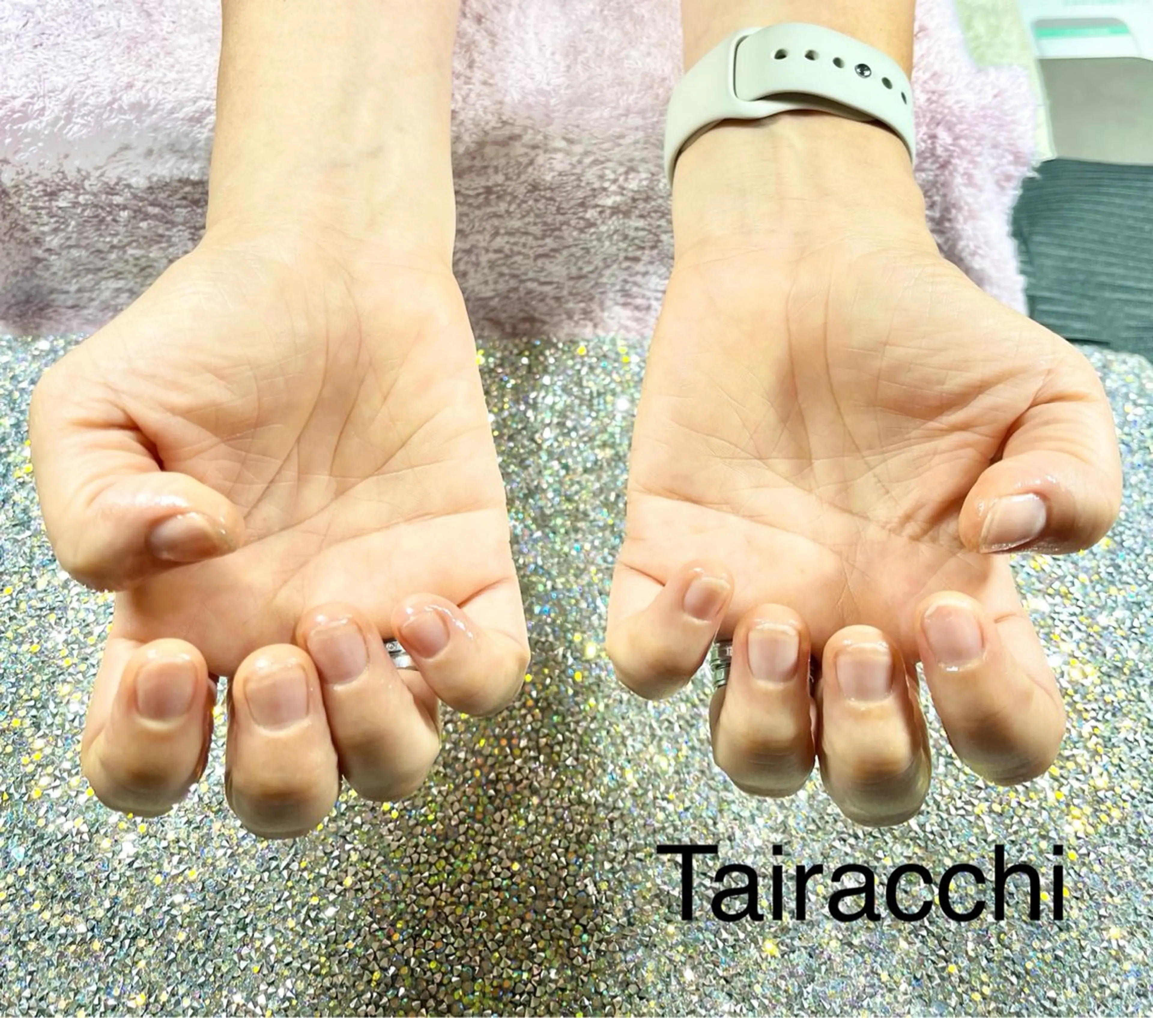 ネイル アートネイル ラメ(グリッター) ハンドケア Tairacchi タイラッチのネイルデザイン