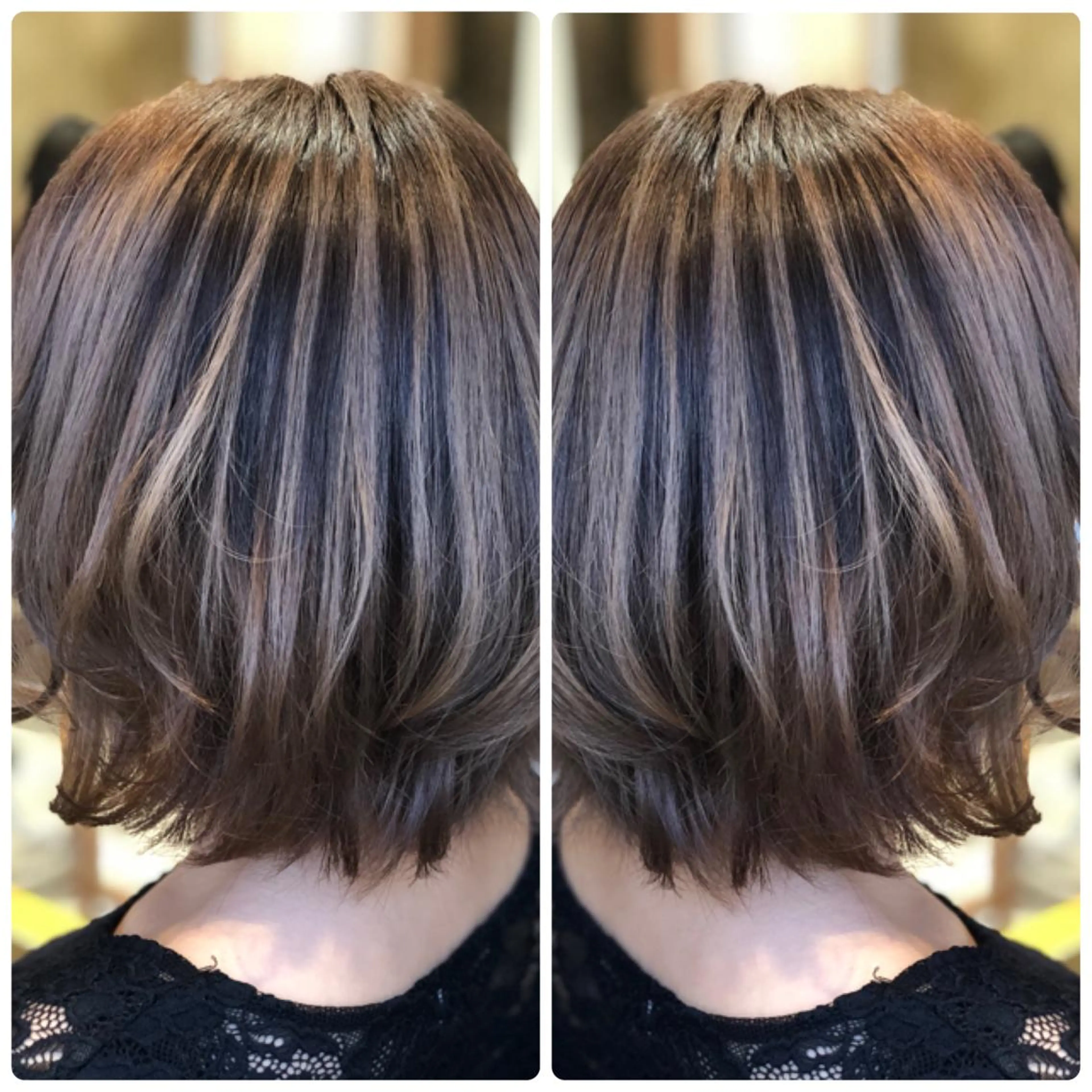 ミディアム カラー バレイヤージュ グレージュ ハイトーンカラー レイヤーカット ヘアカラー トリートメント 小山内 龍一郎 店長のヘアスタイル