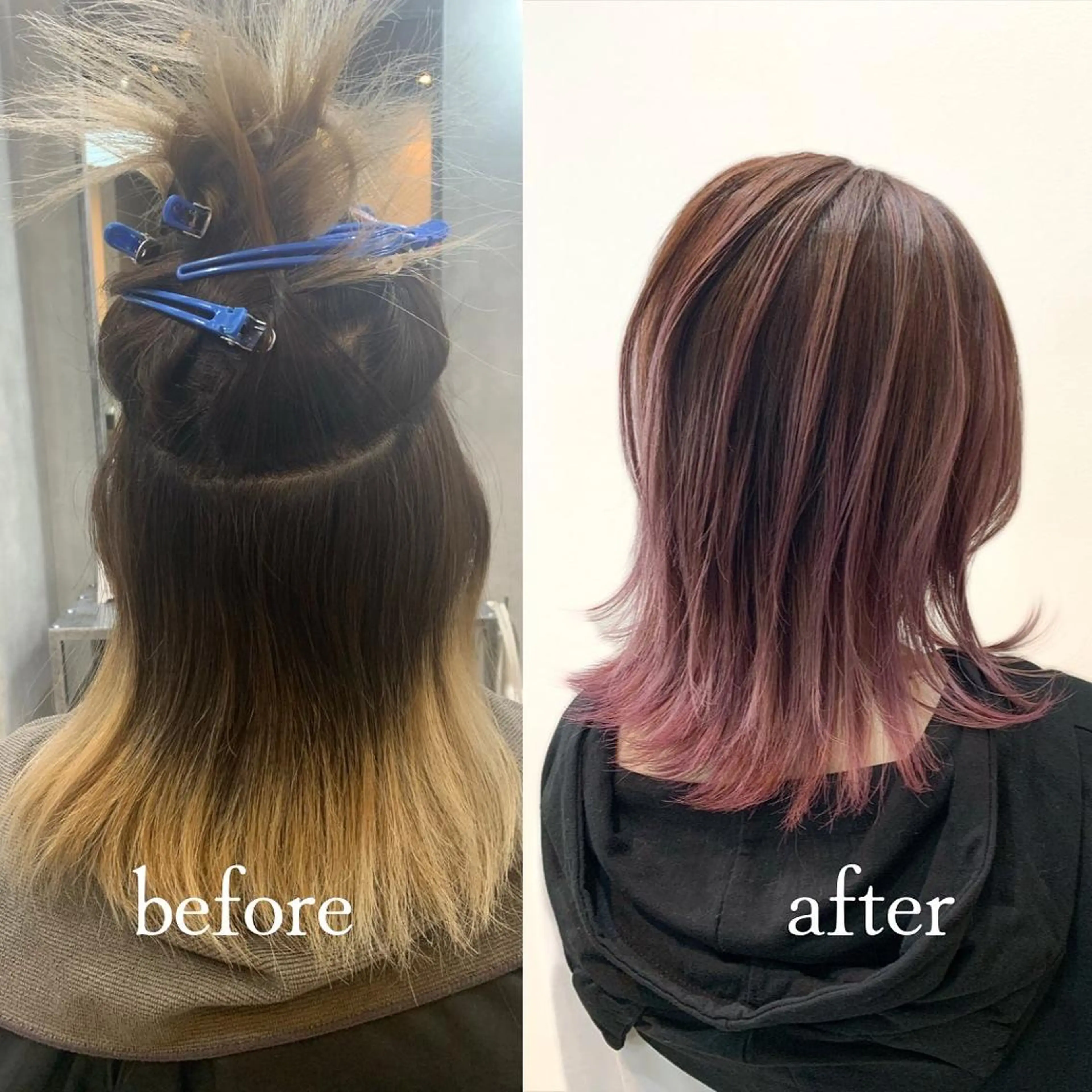 ミディアム カラー ヘアアレンジ ハイトーンカラー VIM hairおもろまち店のヘアスタイル