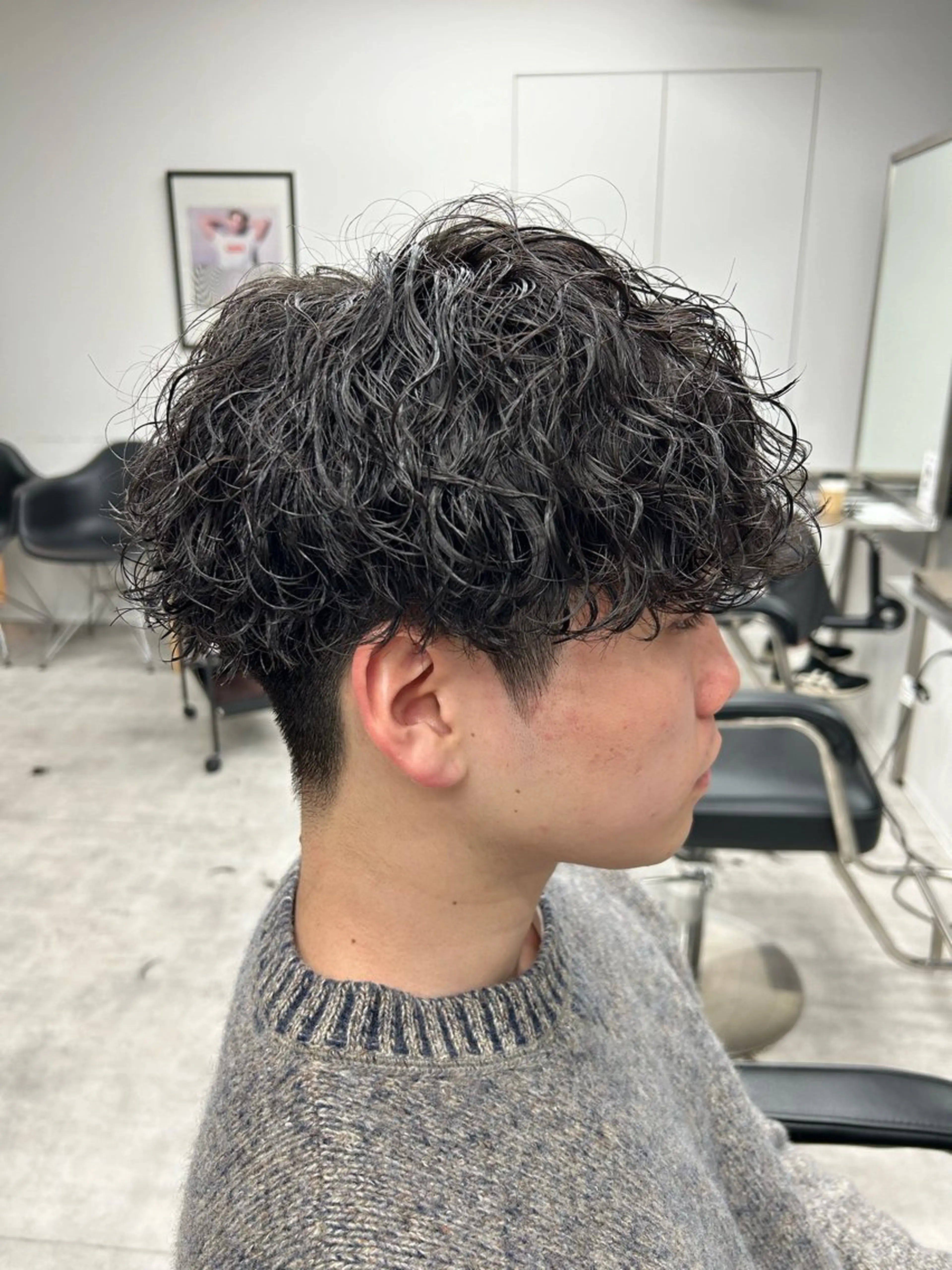 ショート パーマ メンズ メンズパーマ 波巻きパーマ スパイラルパーマ メンズパーマ/ 新潟駅/佐藤裕のヘアスタイル