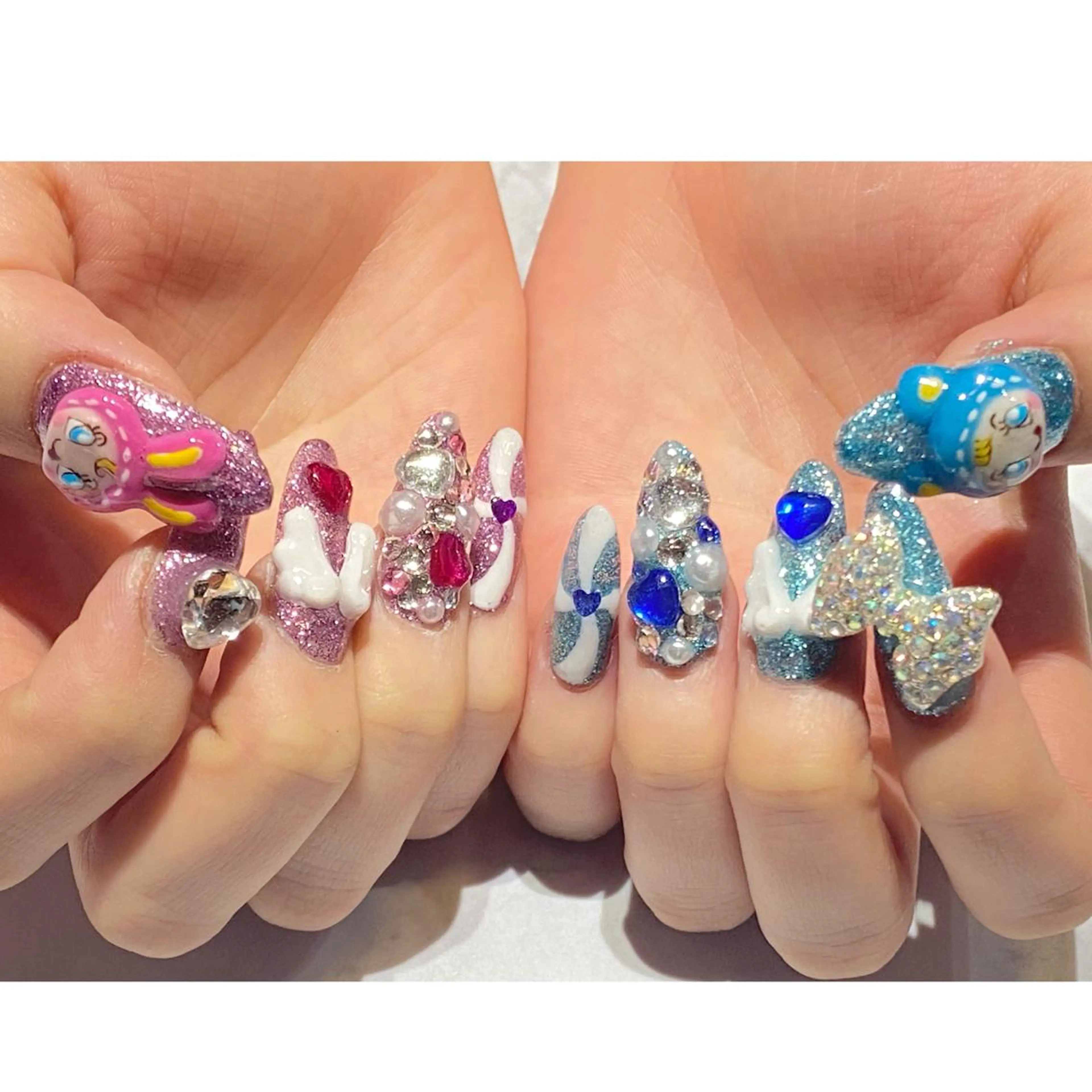 ネイル リボン スカルプネイル ネイルチップ YUN 💅のネイルデザイン