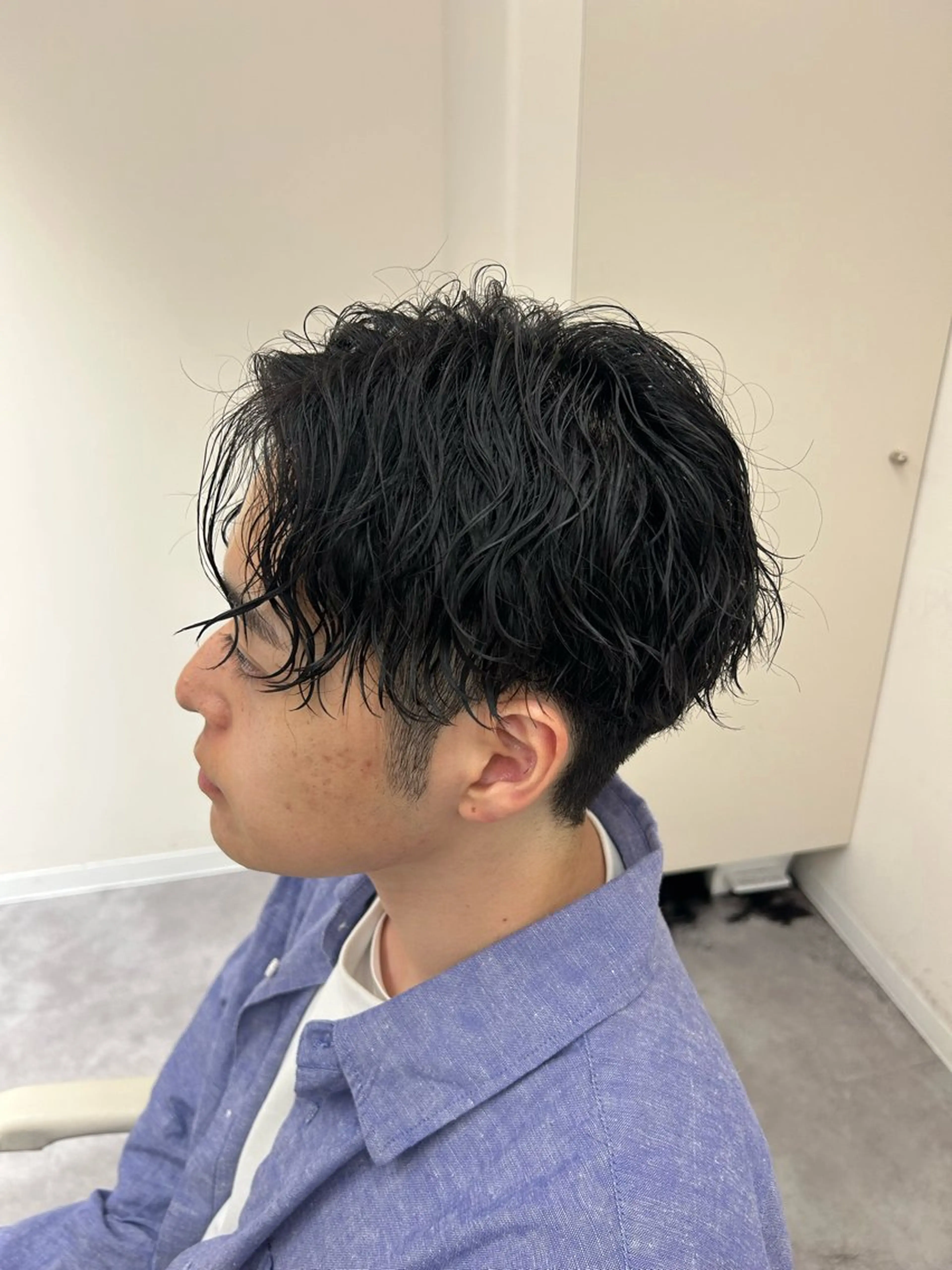 パーマ メンズ カット パーマ なかじま しほののヘアスタイル