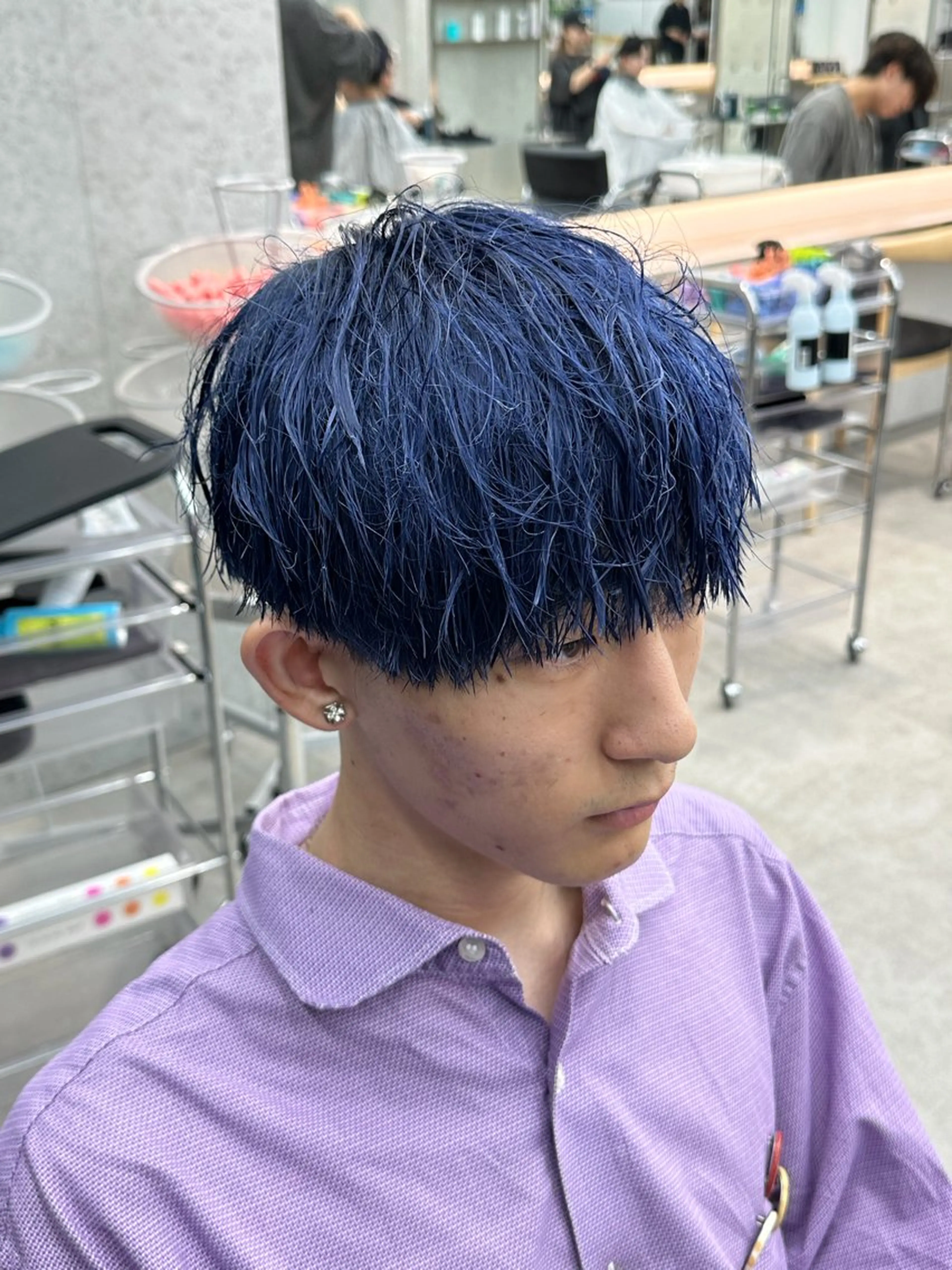 ショート カラー ブリーチ ヘアカラー fifth栄|波巻き 職人🌀ゆうとのヘアスタイル