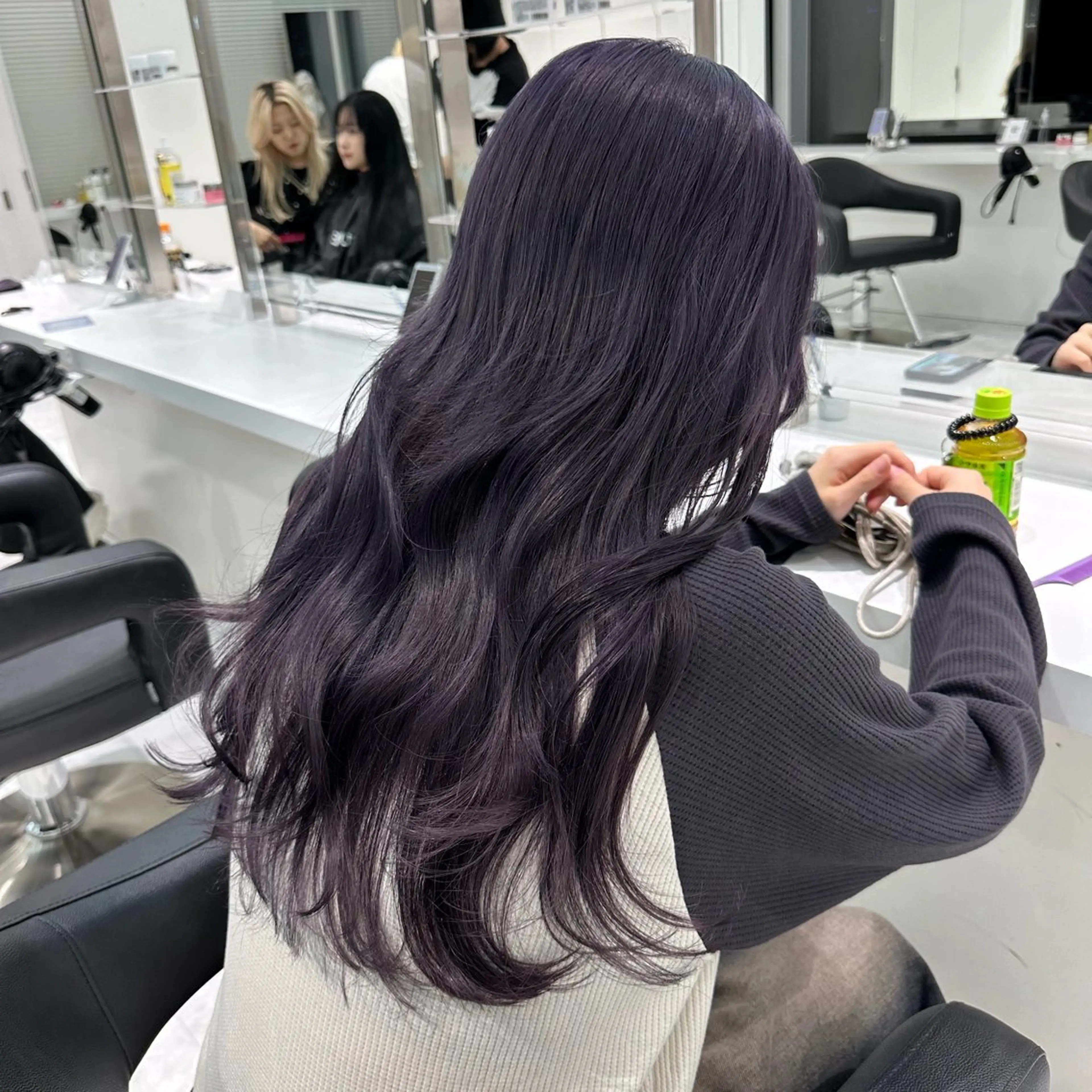 ミディアム カラー ヘアカラー トリートメント ヘッドスパ ヘアセット ♡上品韓国髪♡ブラ ウン/SAYATOのヘアスタイル