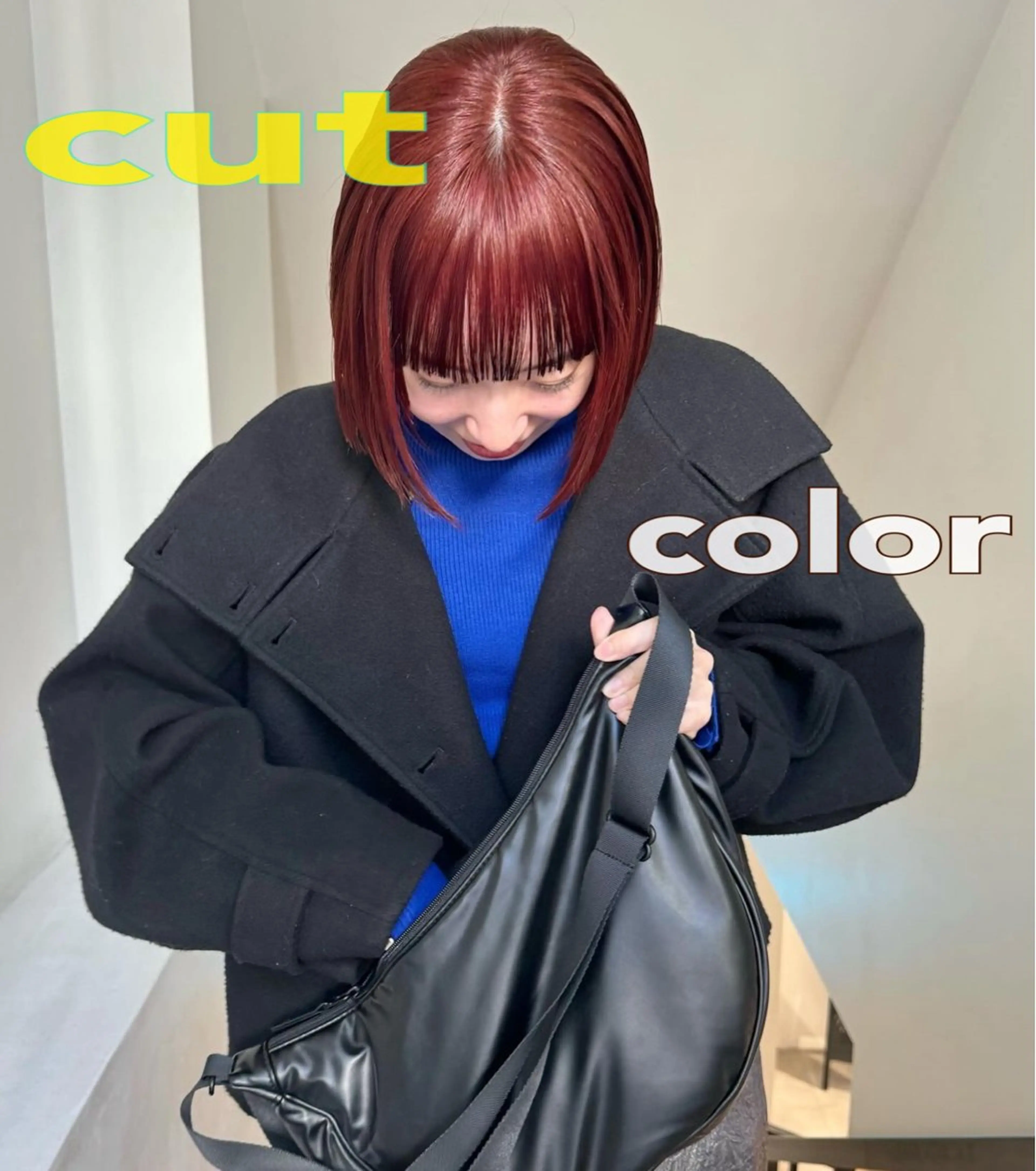 ショート 縮毛矯正 顔周りカット/透明感 カラー✂️MEIのヘアスタイル