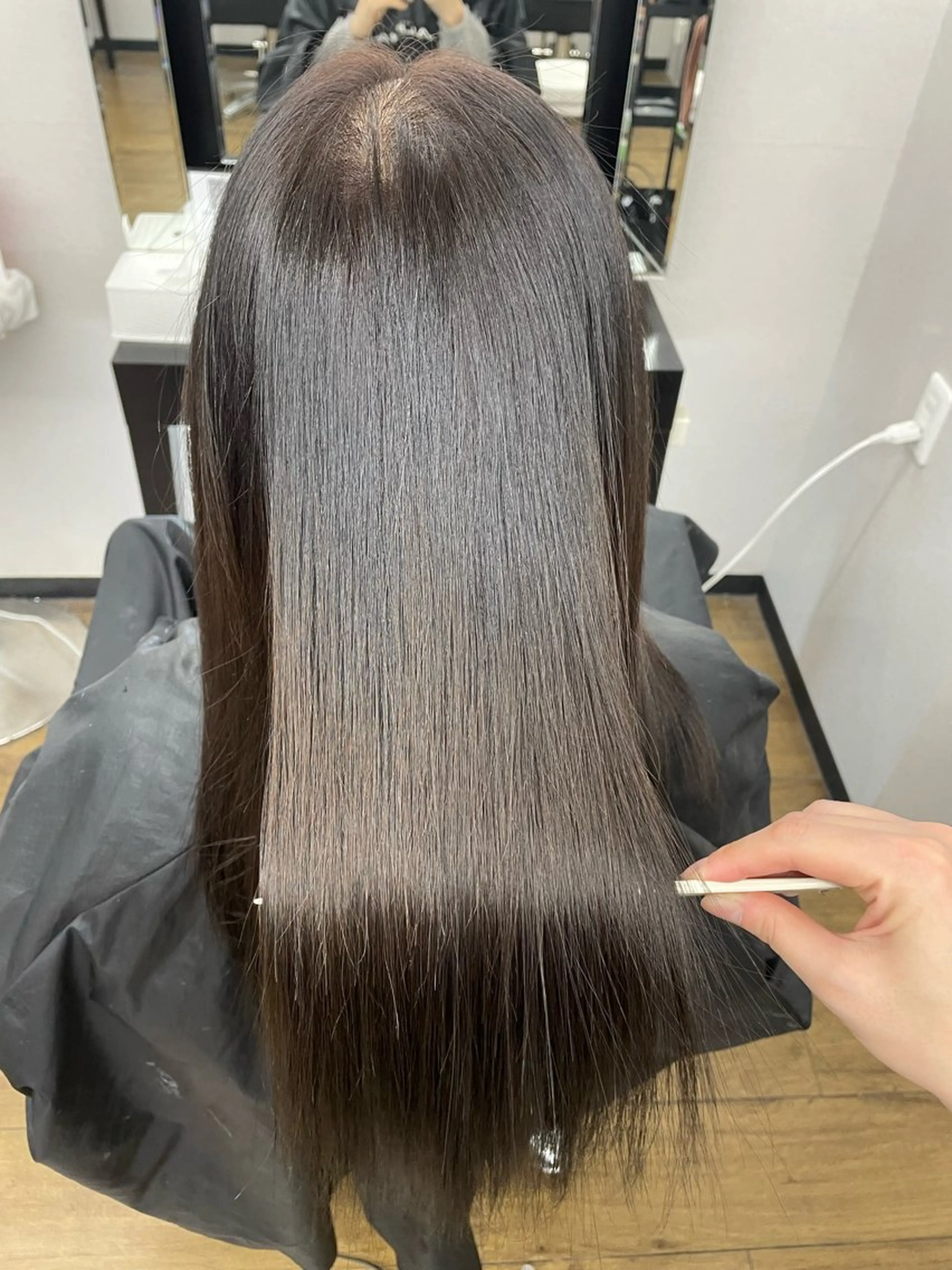 セミロング トリートメント 𝙃𝘼𝙍𝙐🎀 韓国×エクステのヘアスタイル