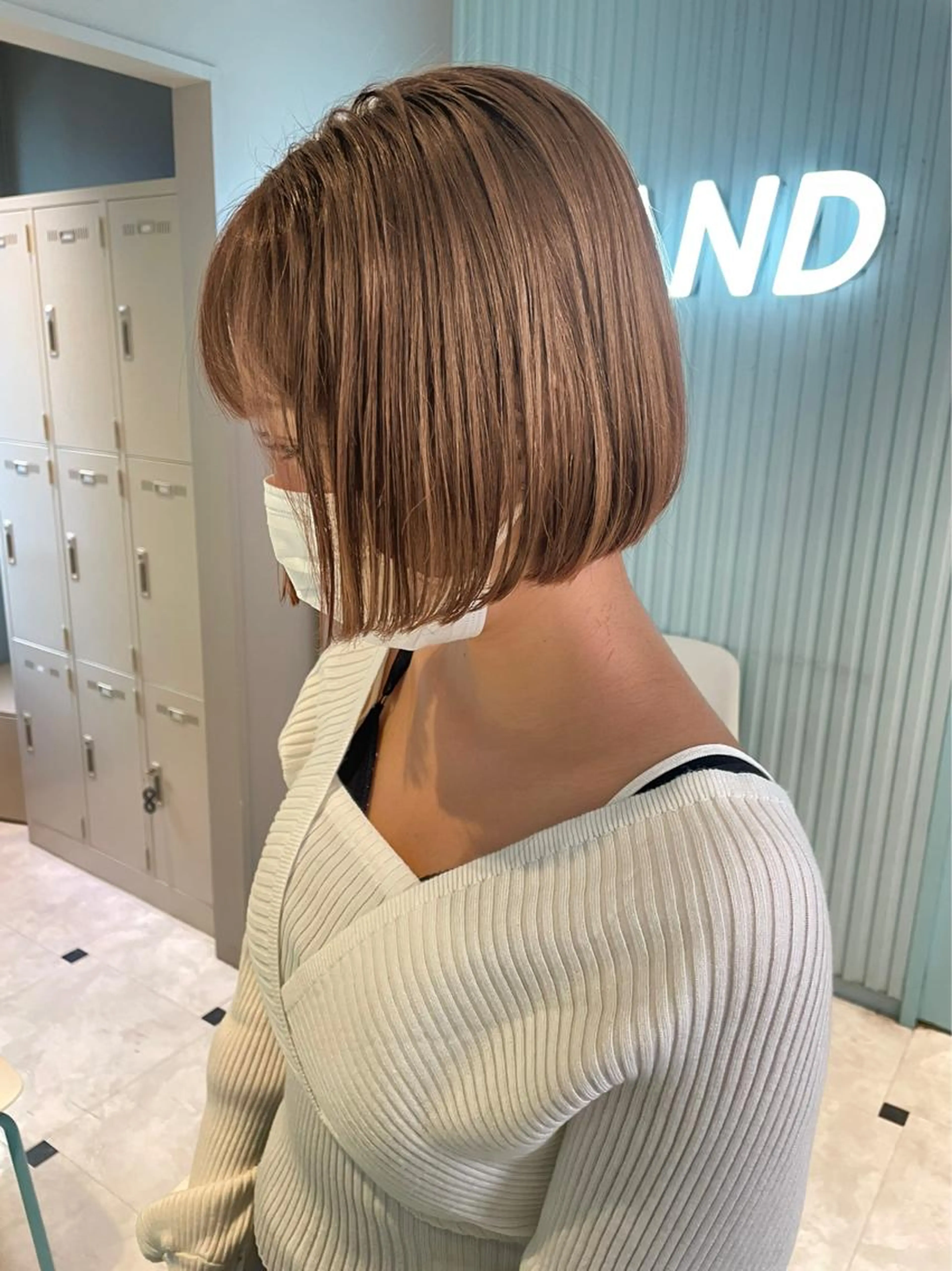 収まりボブ＋癖解消はやりの縮毛矯正の写真