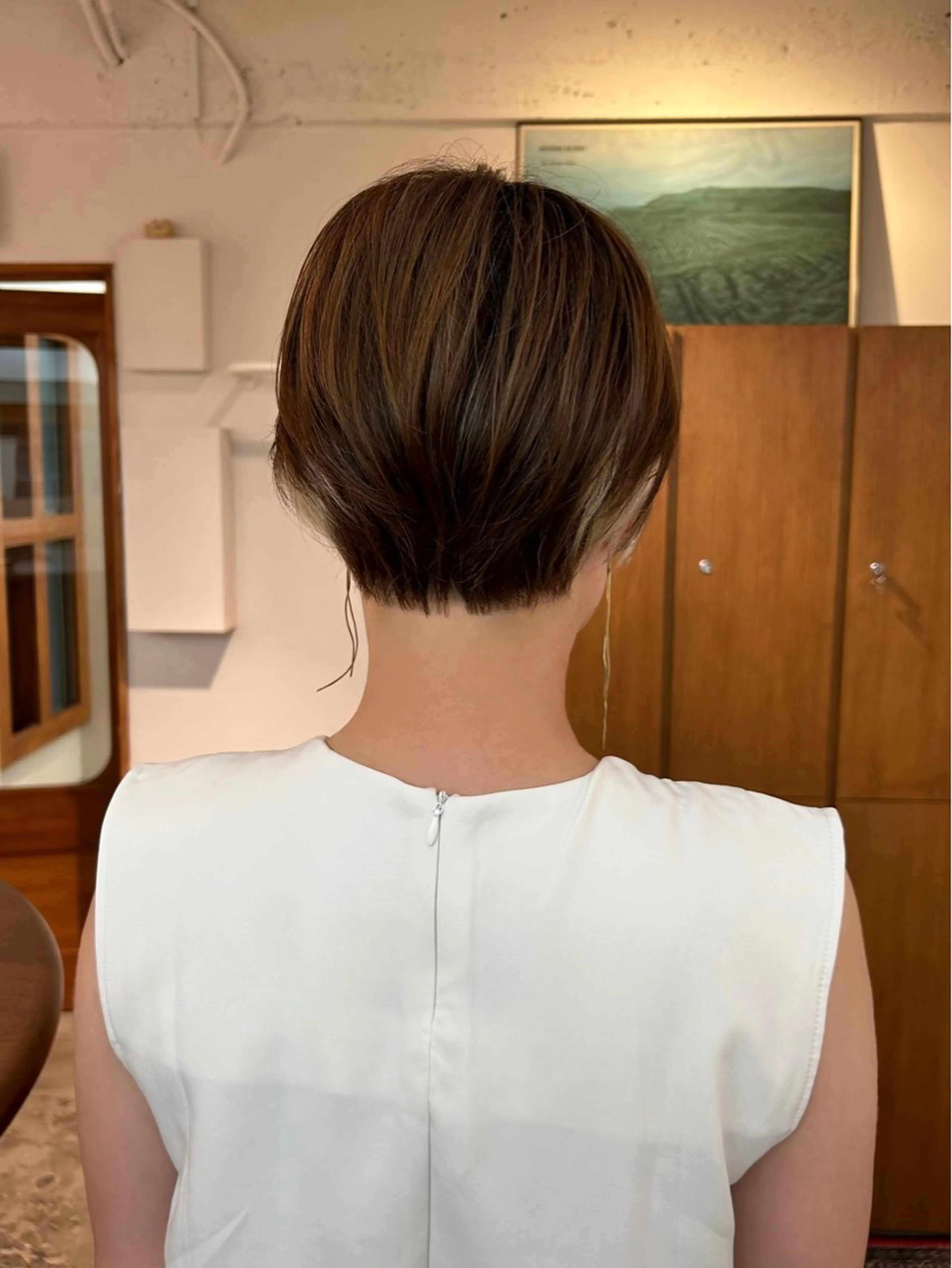 ショート 綾/ベージュカラー /パーマ🩰のヘアスタイル