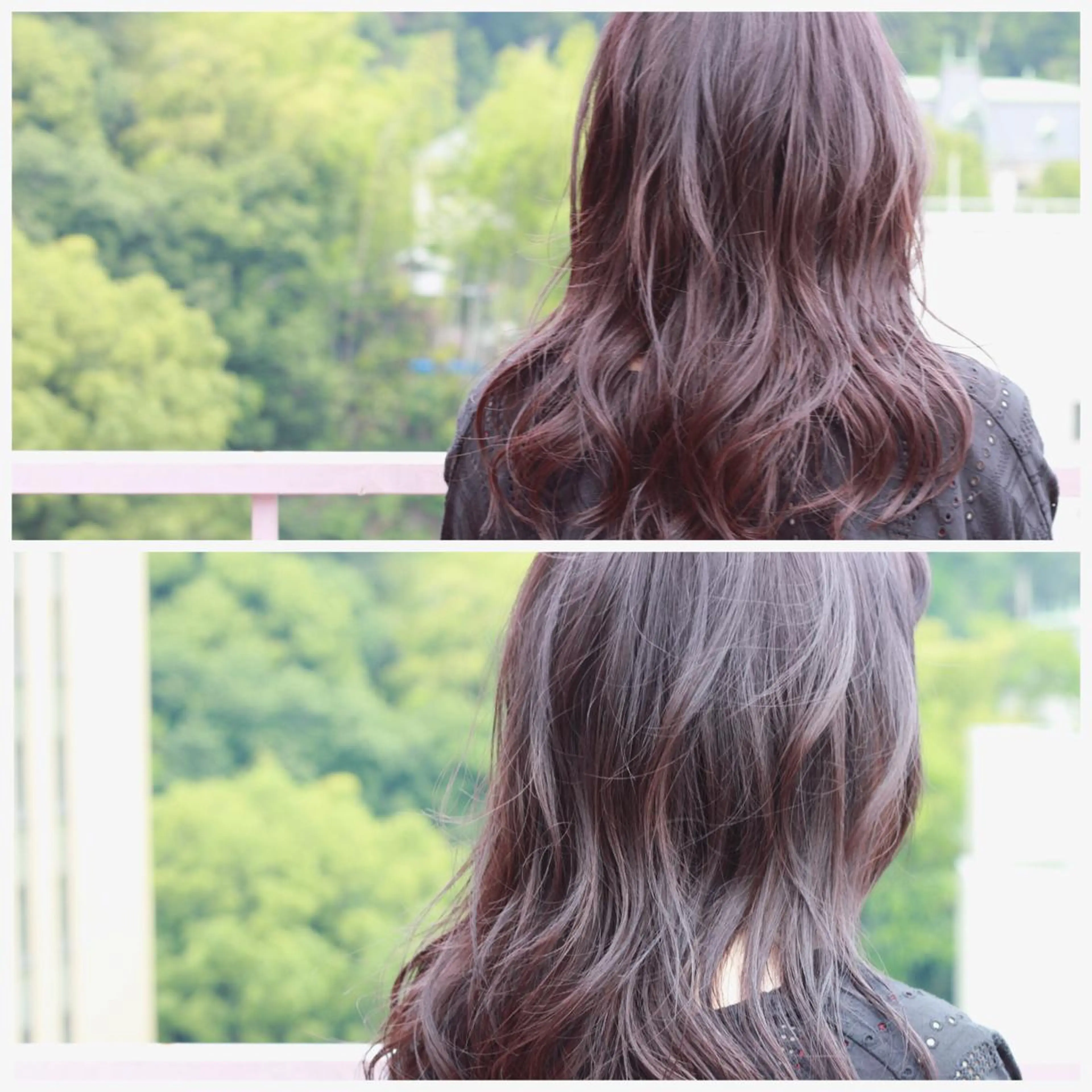 セミロング カラー ラベンダーカラー カット パーマ Viage （ビアージュ）のヘアスタイル