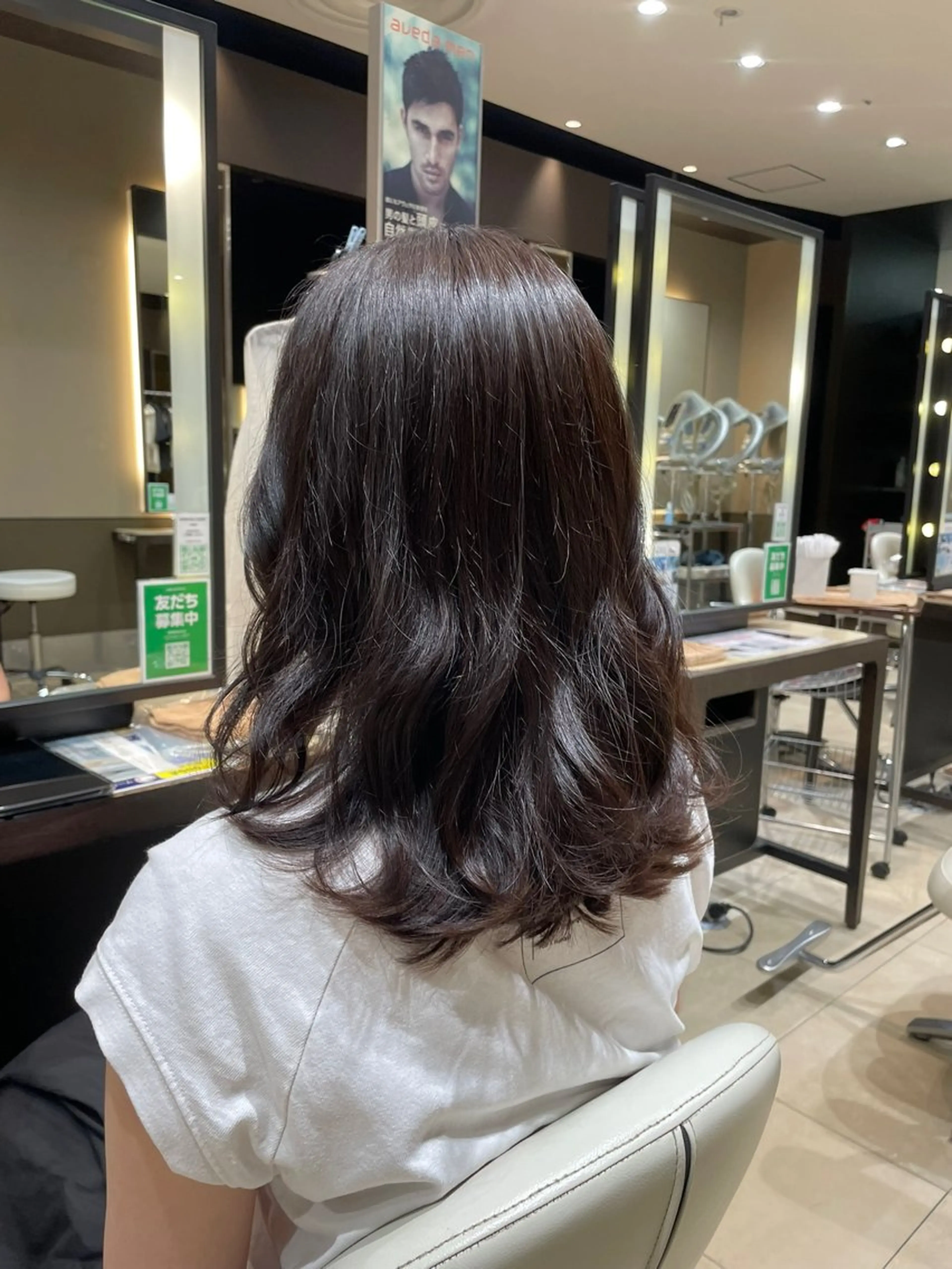 セミロング カラー 田中 くるみのヘアスタイル