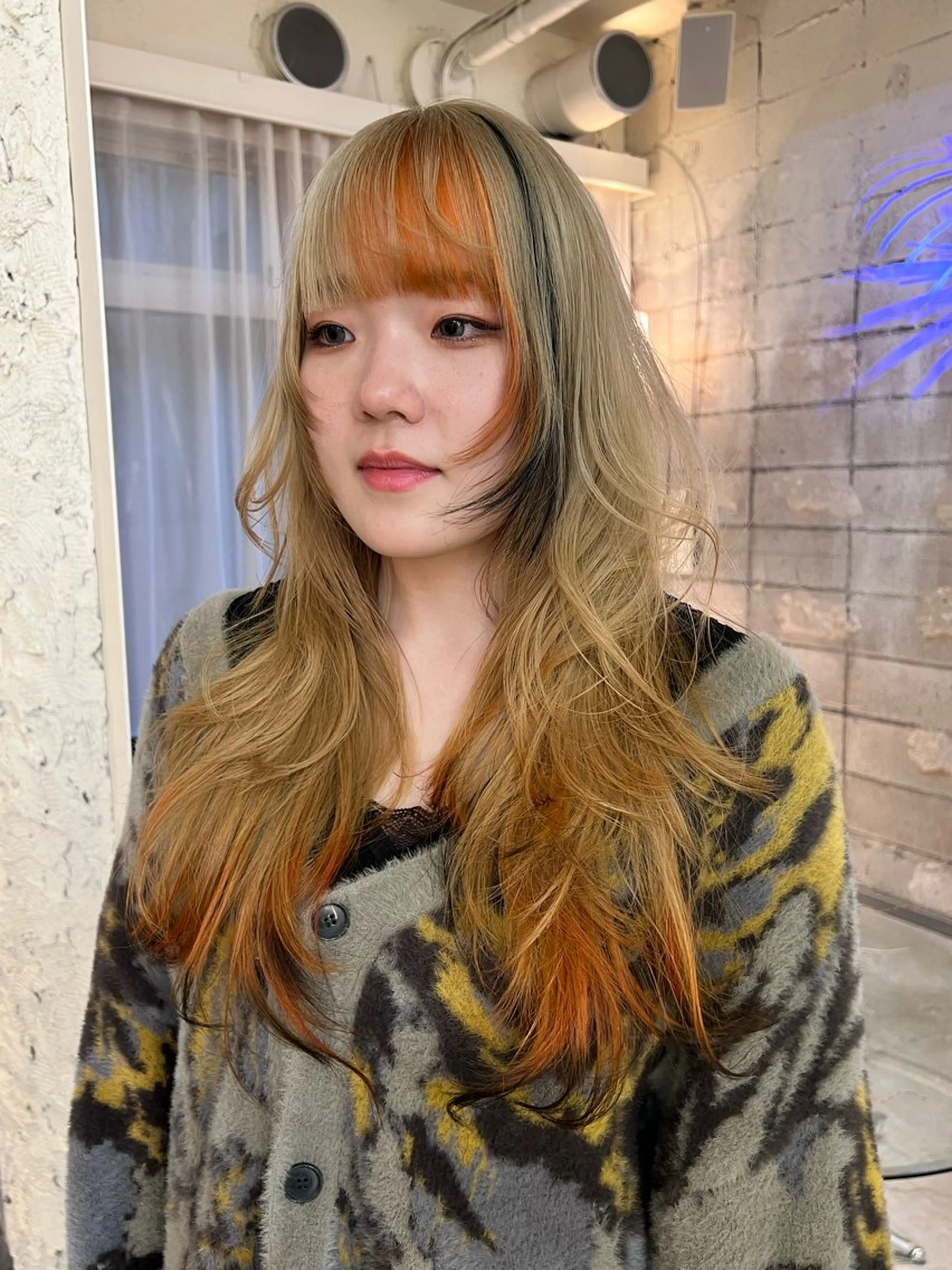 ロング カラー カット ヘアカラー haco＋所属・圧倒的デザイン力 店長🎨RENAのヘアスタイル