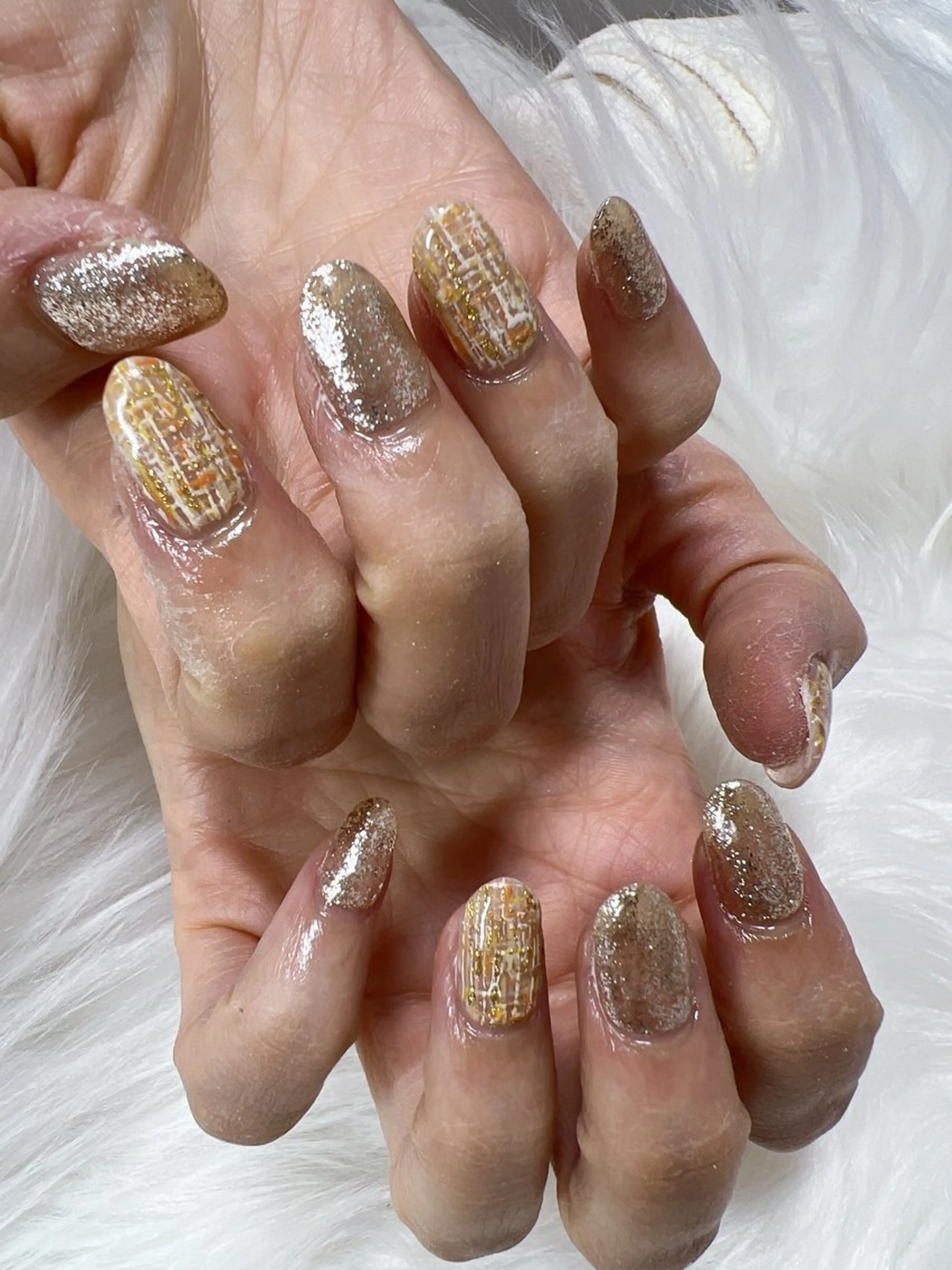 ネイル ツイードネイル coco nailのネイルデザイン