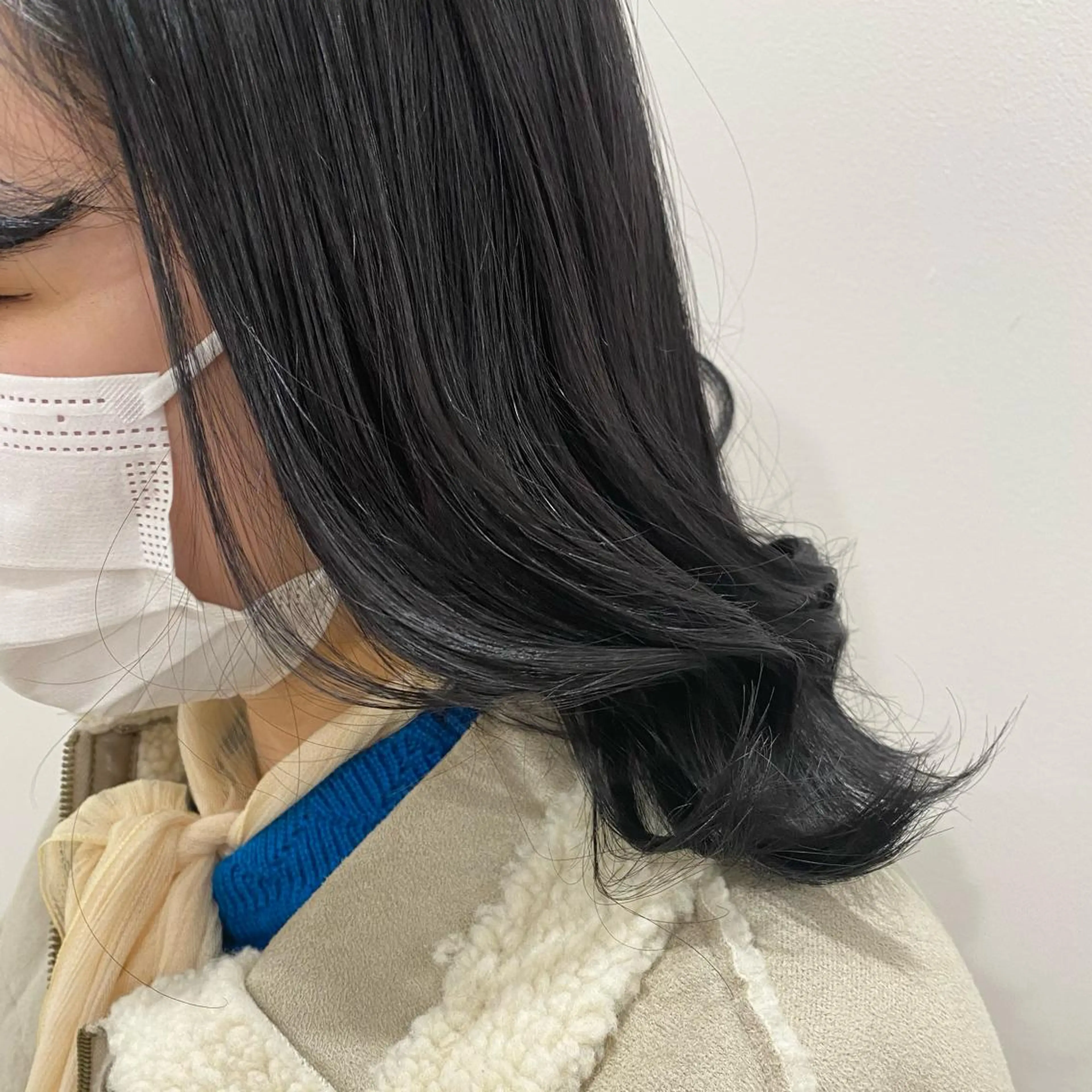 ミディアム カラー マンツーマン女性 美容師 奏のヘアスタイル