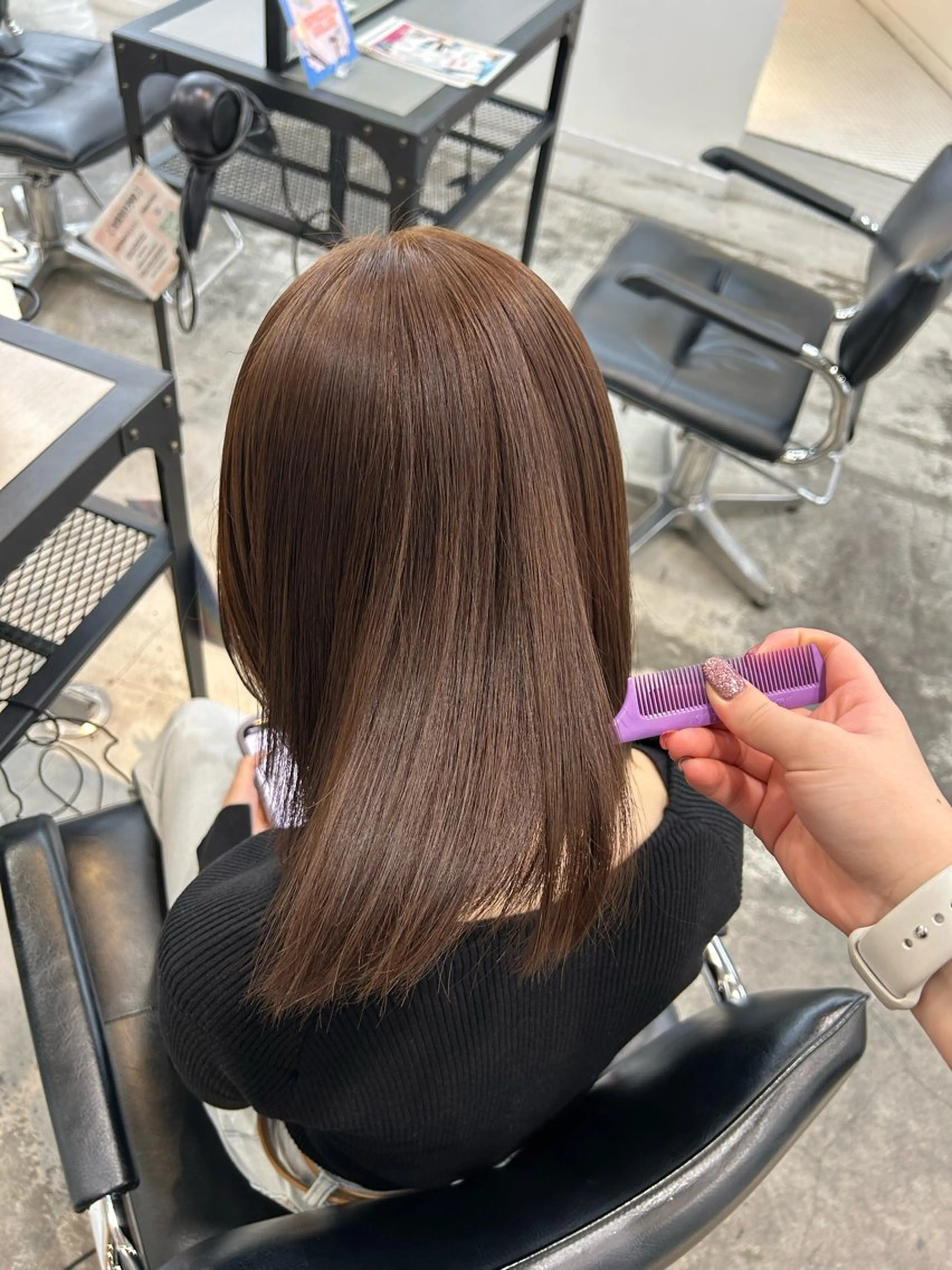 ミディアム カラー ヘアアレンジ ヘアカラー ブリーチ 🎀 エクステ ♡さや♡のヘアスタイル