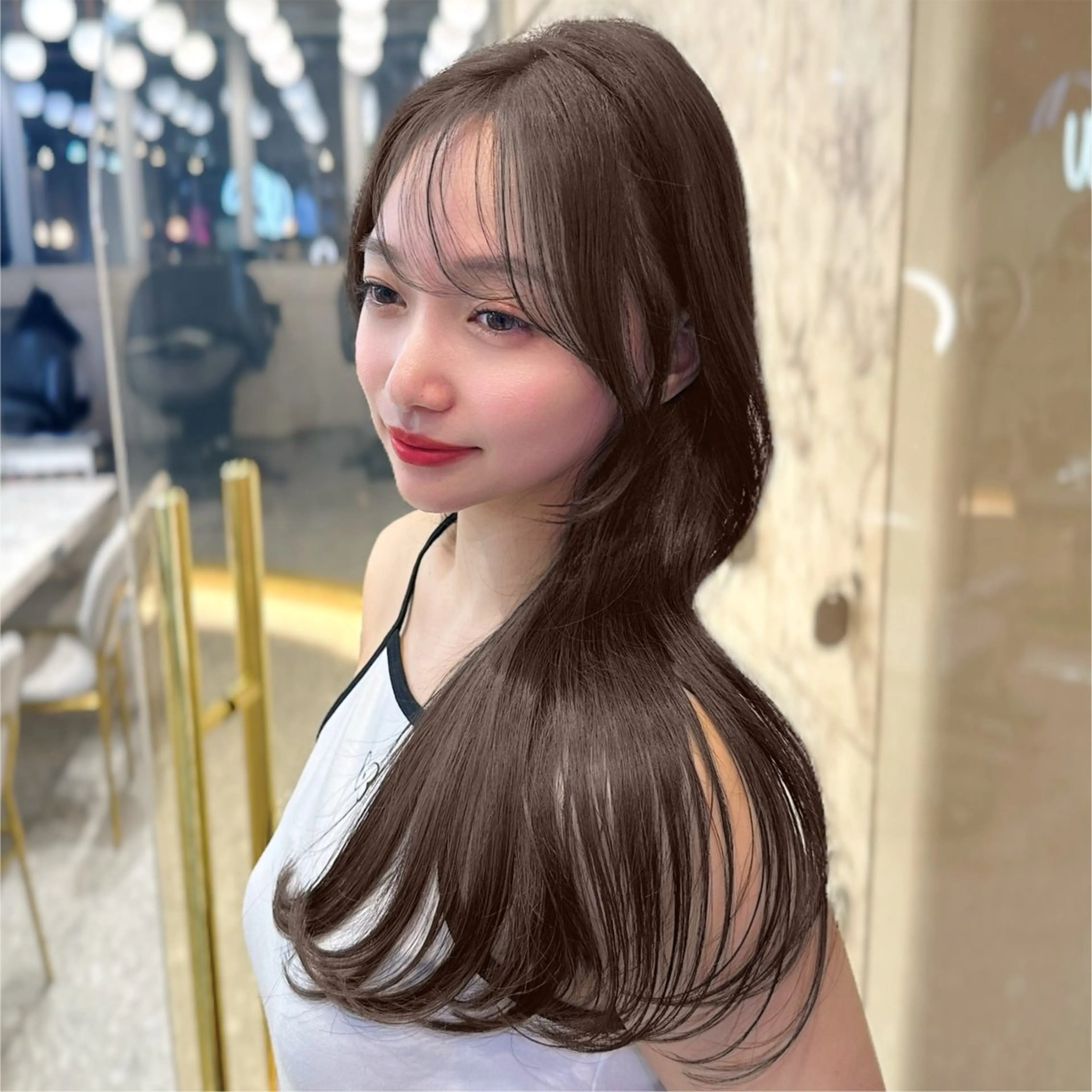 セミロング カラー カット ヘアカラー トリートメント 新宿/韓国風レイヤー 髪質改善/渋谷直樹のヘアスタイル