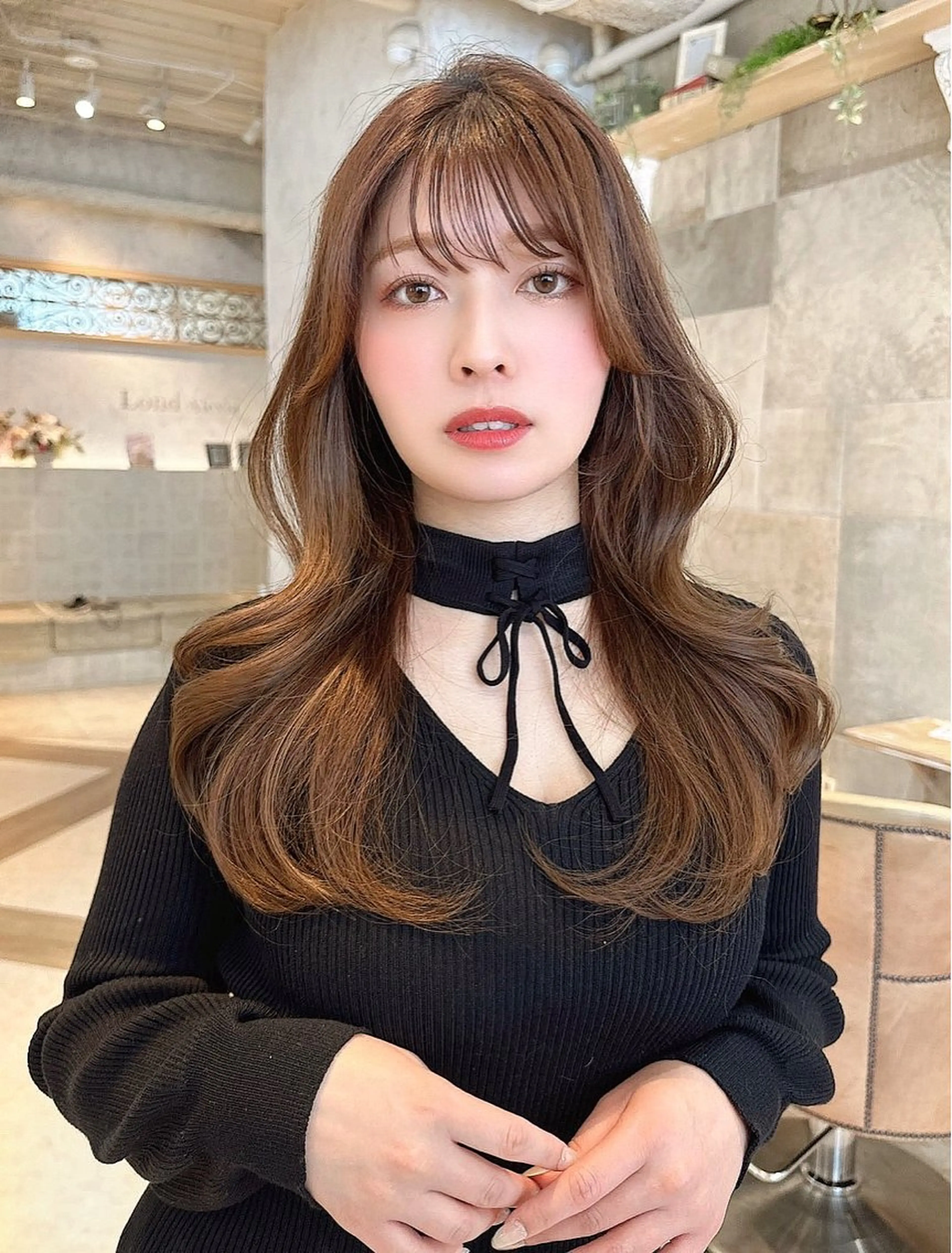 ロング Kanami/韓国風 /艶カラーのヘアスタイル