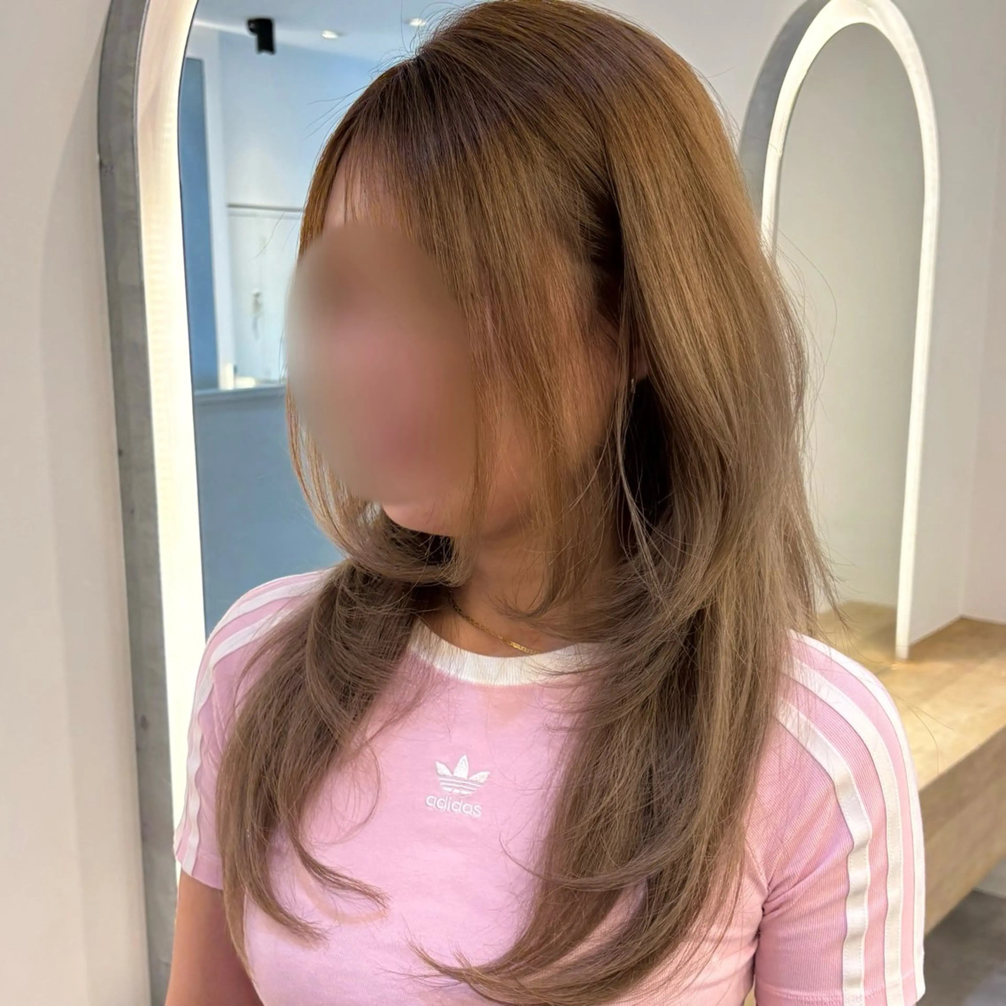 ロング ハッシュカット カット ヘアカラー トリートメント 韓国🇰🇷透明感 ERIのヘアスタイル