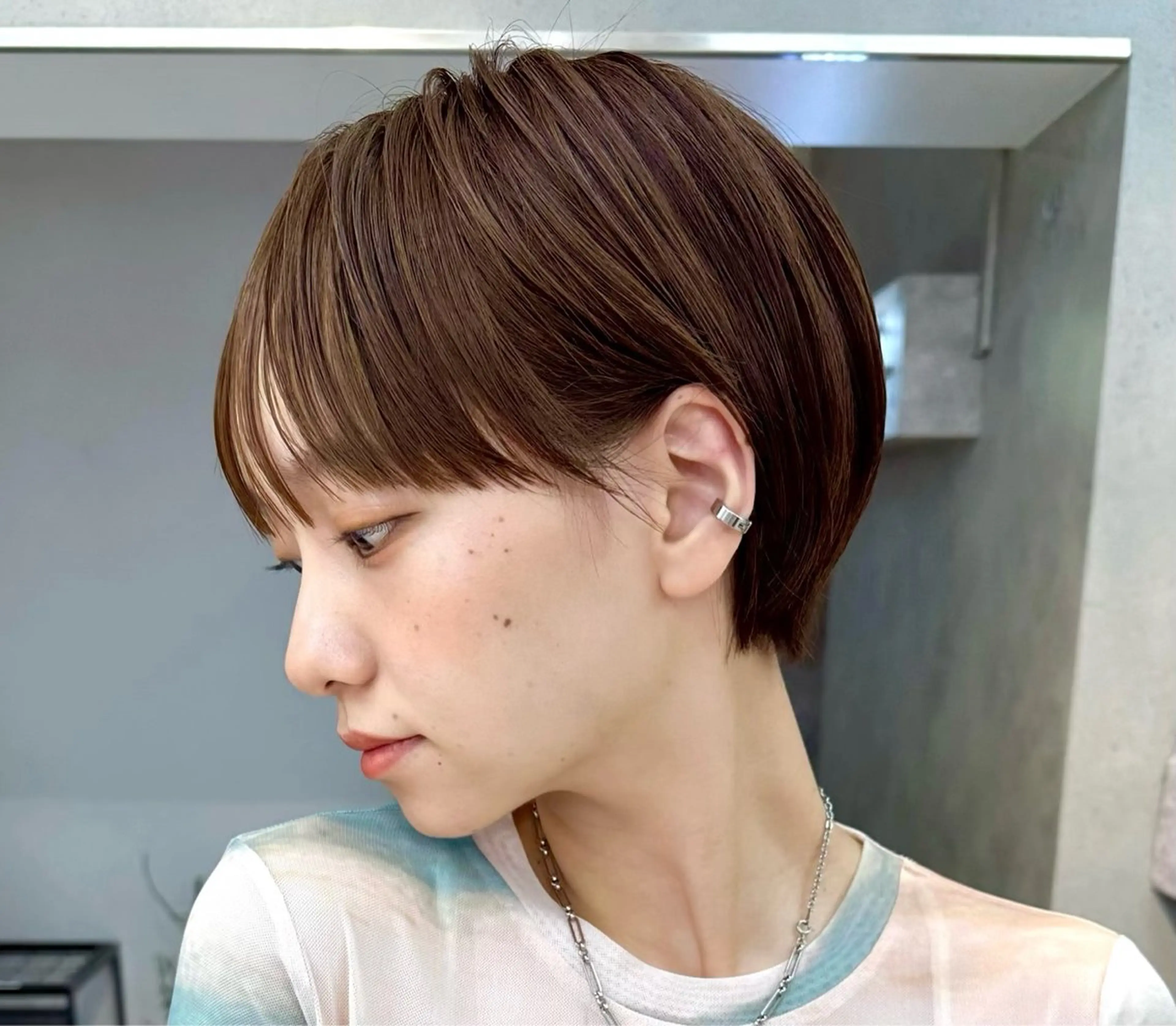 ショート カット ヘアカラー 骨格診断で絶対可愛い ✨丸みショート✨凌弥のヘアスタイル