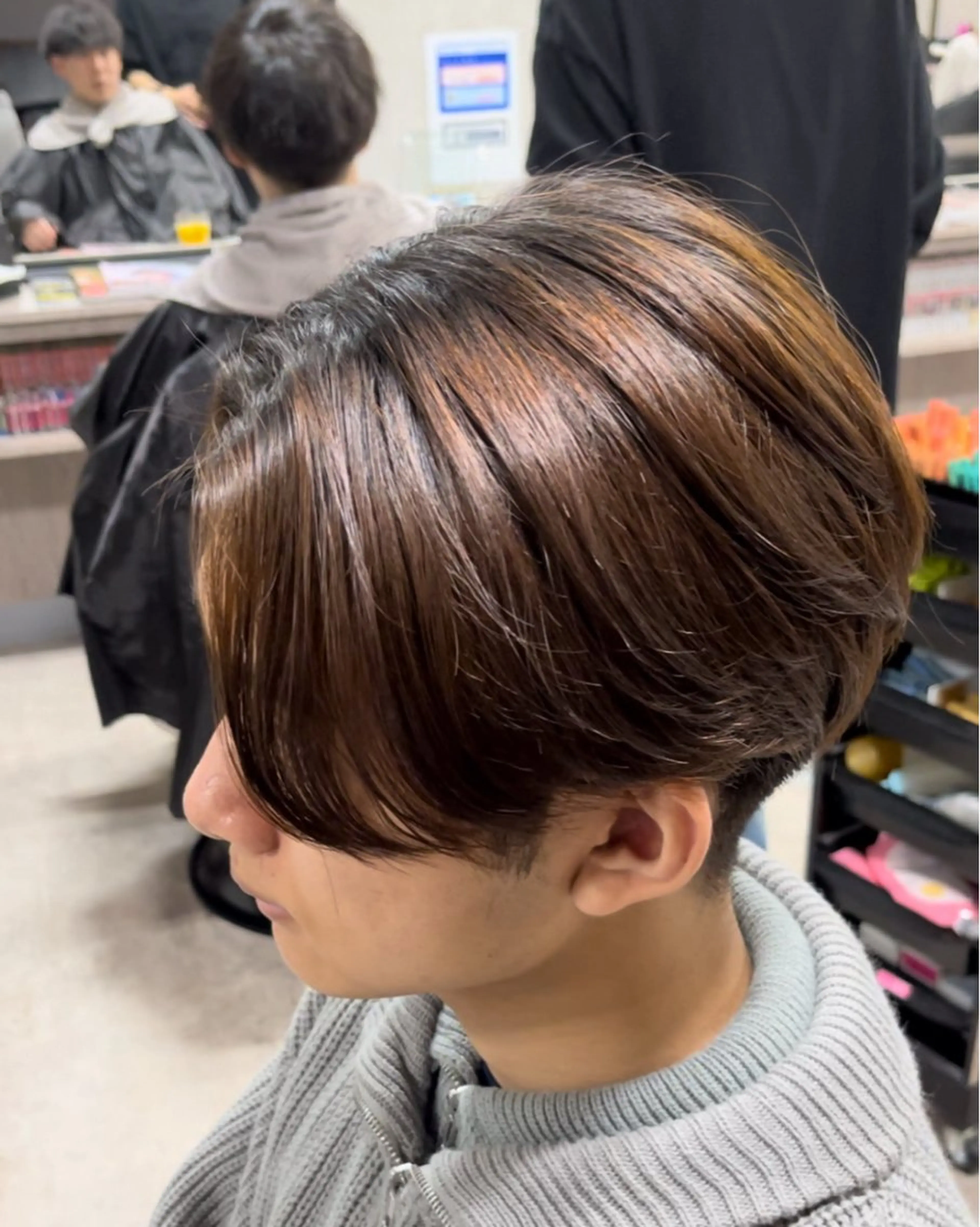ショート カラー パーマ メンズ 縮毛矯正 ニュアンスパーマ カット 縮毛矯正 メンズ特化 👑YUTAのヘアスタイル
