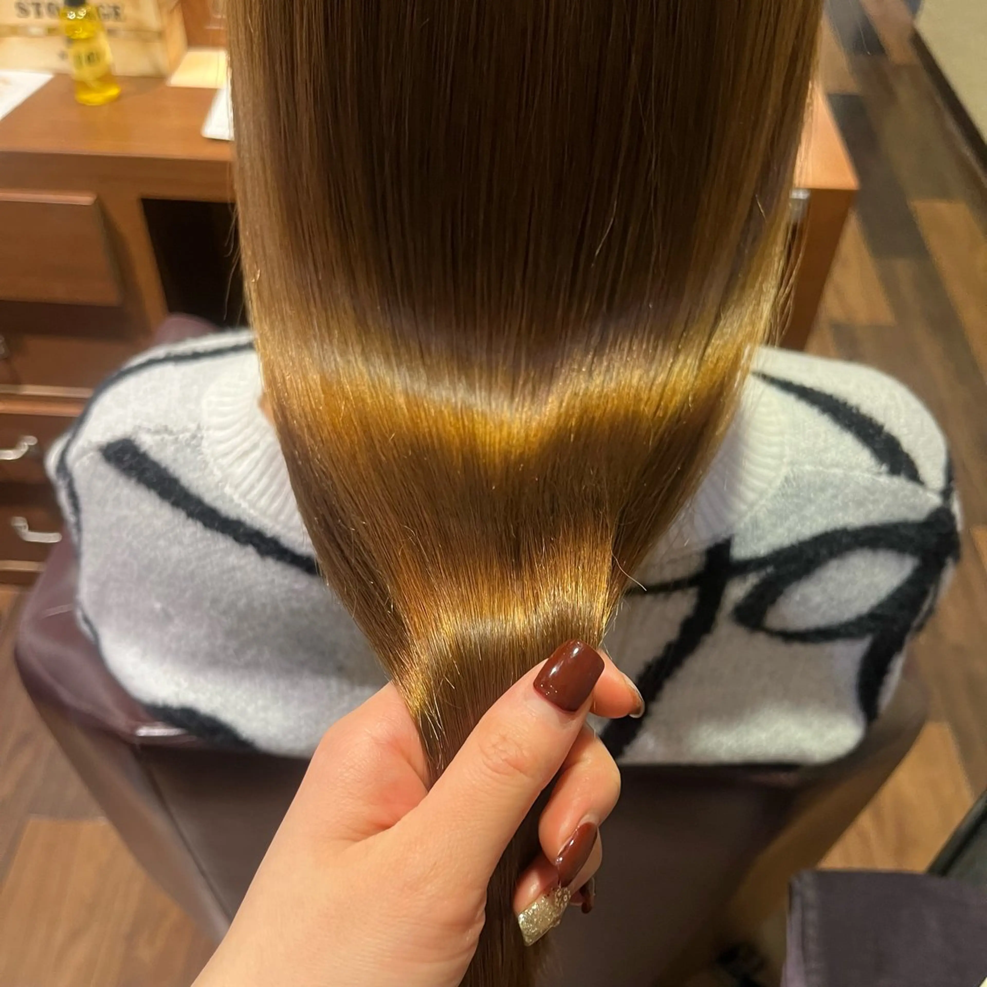 ロング パーマ 縮毛矯正 やまき さきねのヘアスタイル