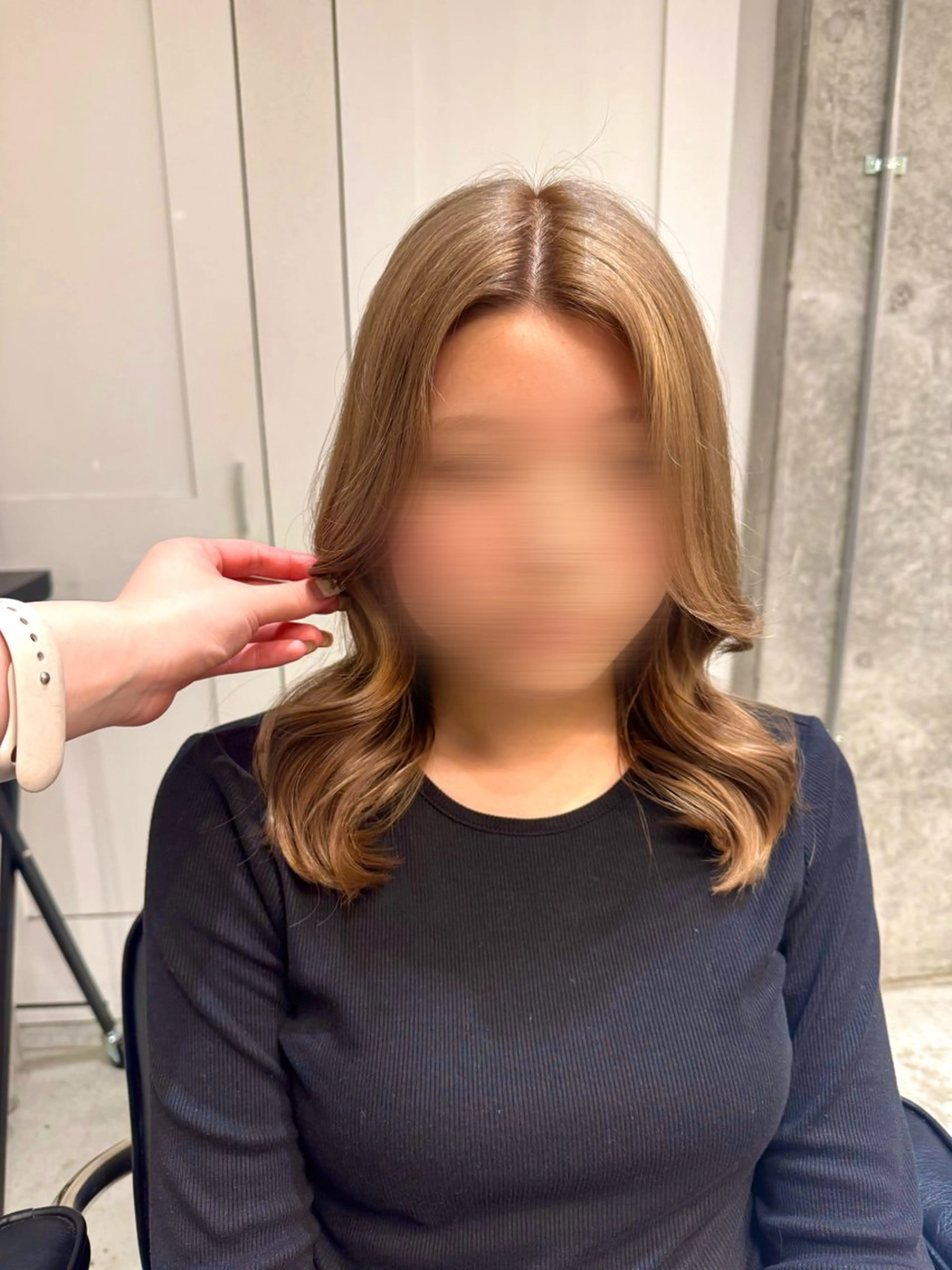 ミディアム カラー ベージュカラー ミルクティーベージュ モデル募集中 🫧こうめ🫧のヘアスタイル